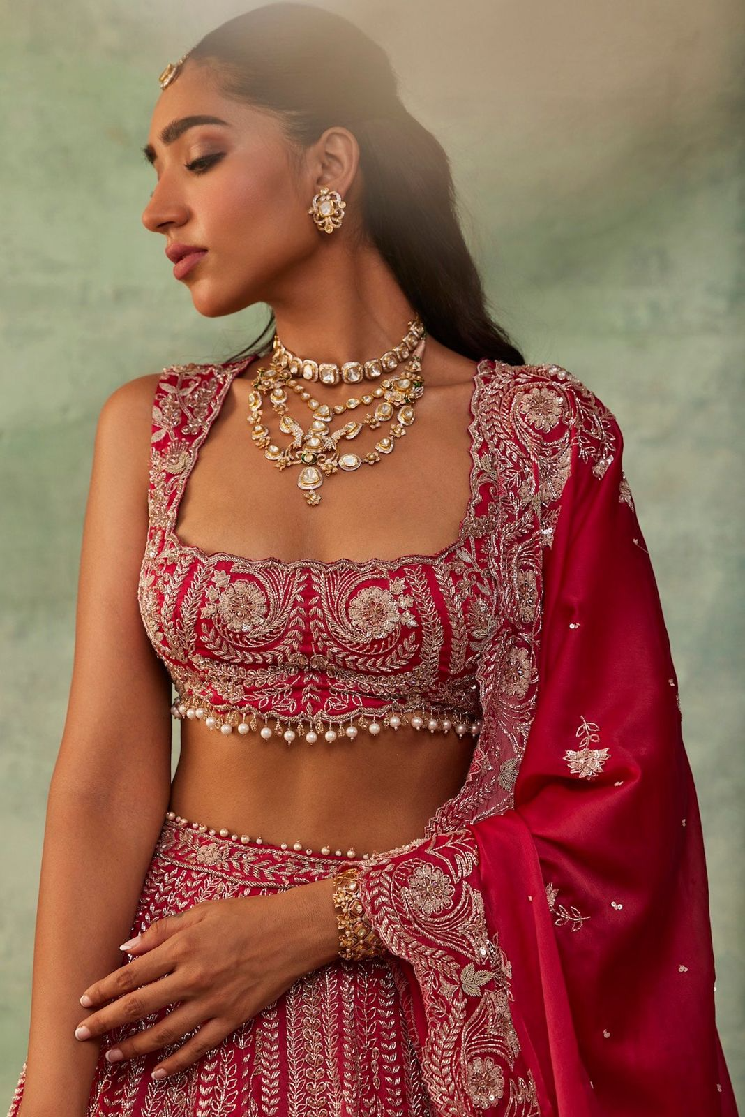 Silk Designer Embellished Lehenga