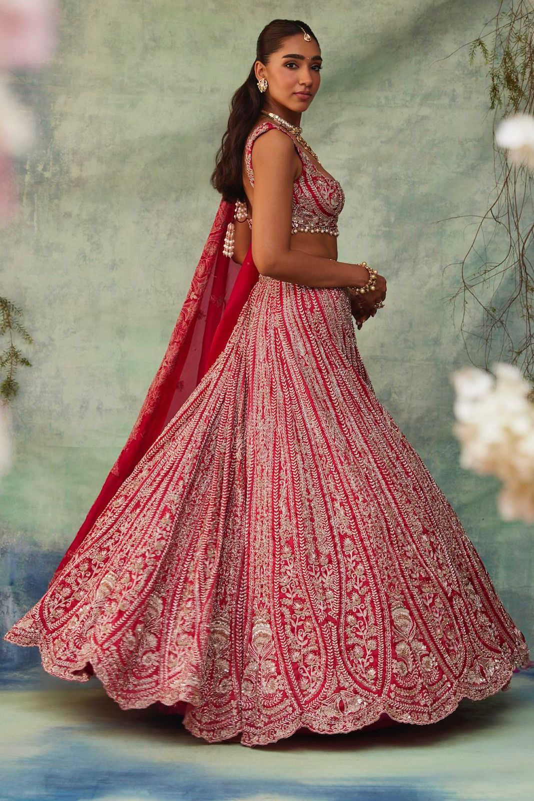 Silk Designer Embellished Lehenga