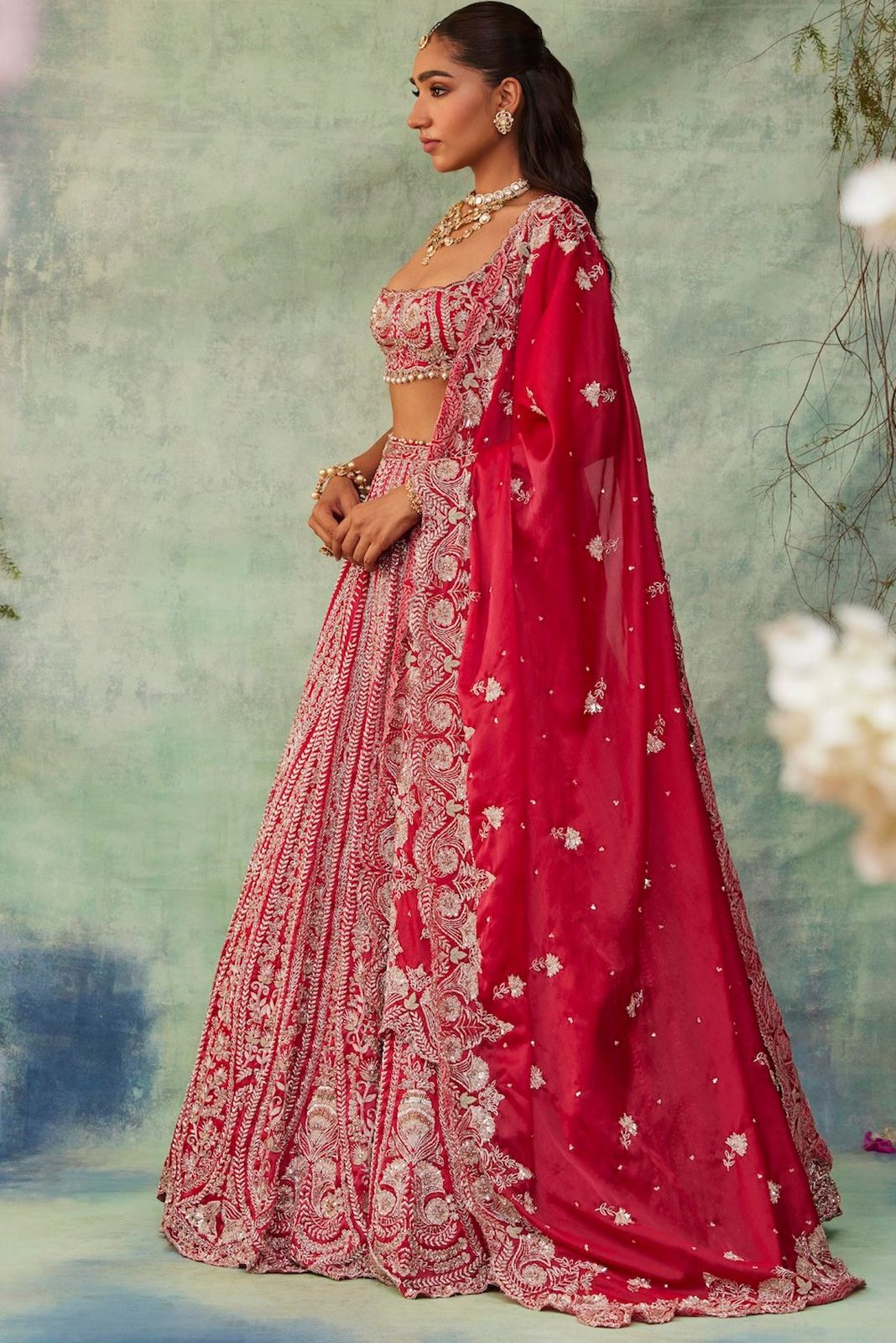 Silk Designer Embellished Lehenga