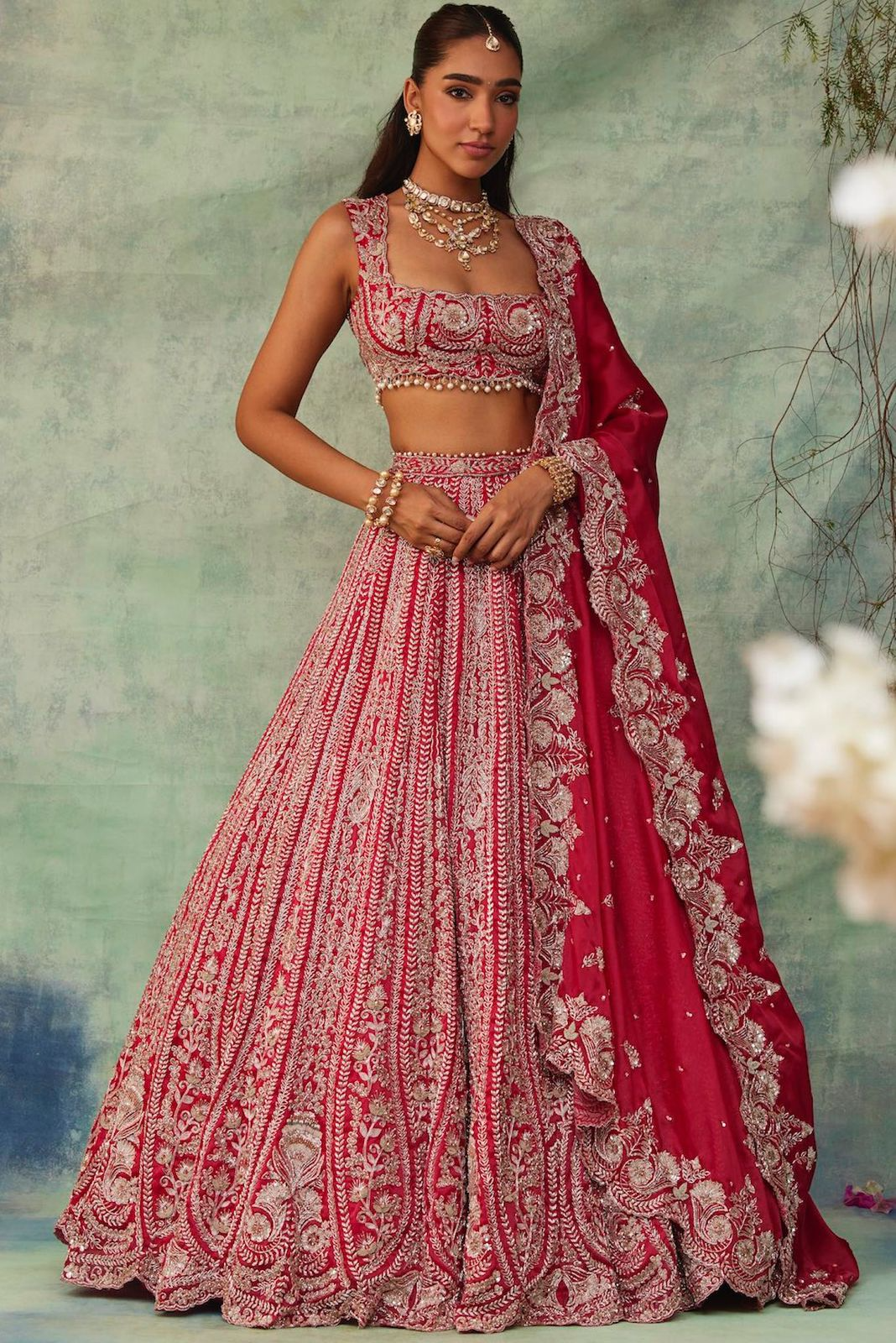 Silk Designer Embellished Lehenga