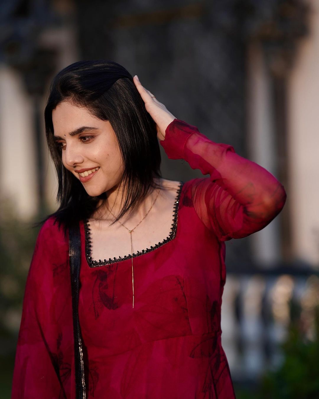 Flirty Floral Georgette Anarkali Suit