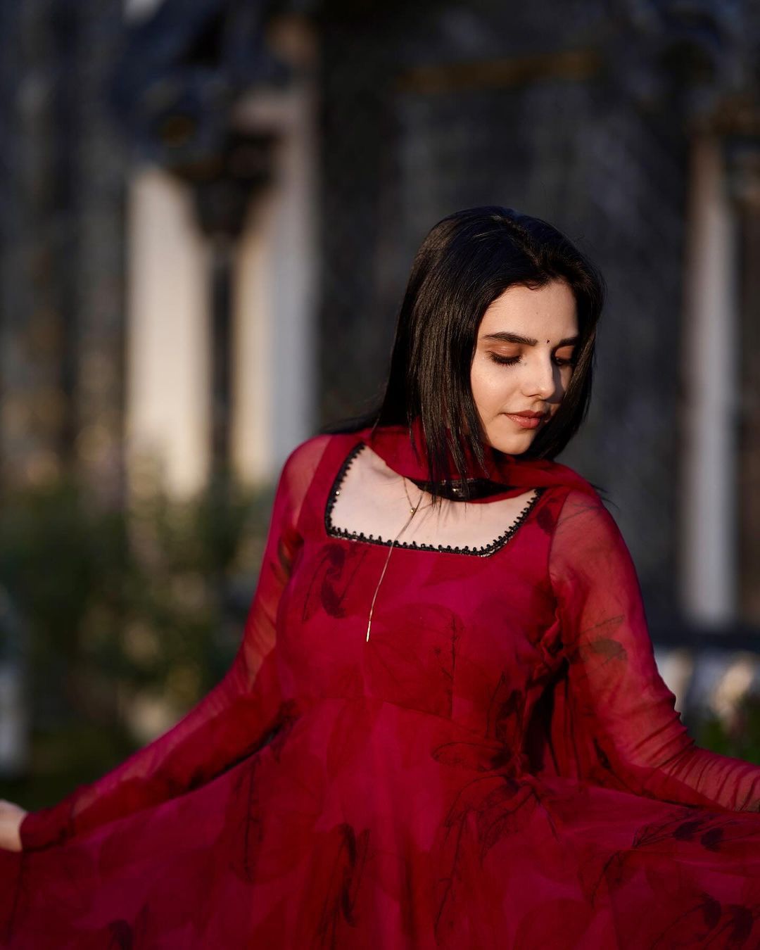 Flirty Floral Georgette Anarkali Suit