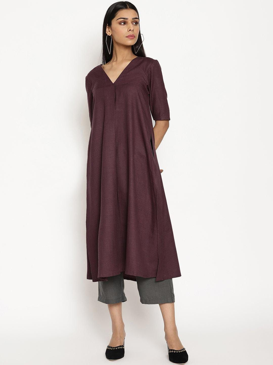 Cotton Solid Casual Co- Ord Set (Two Colors)