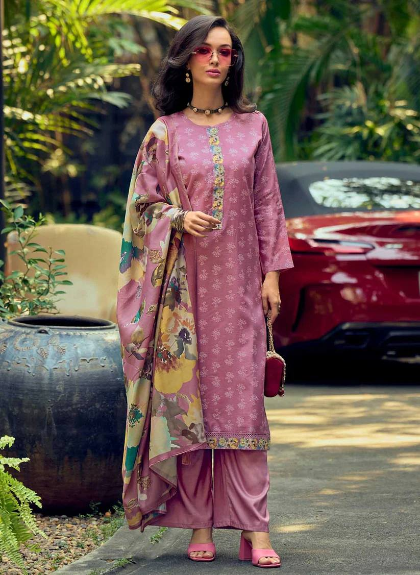 Muslin Printed Comfy Kurta Pant & Dupatta Set - 0nly one Left