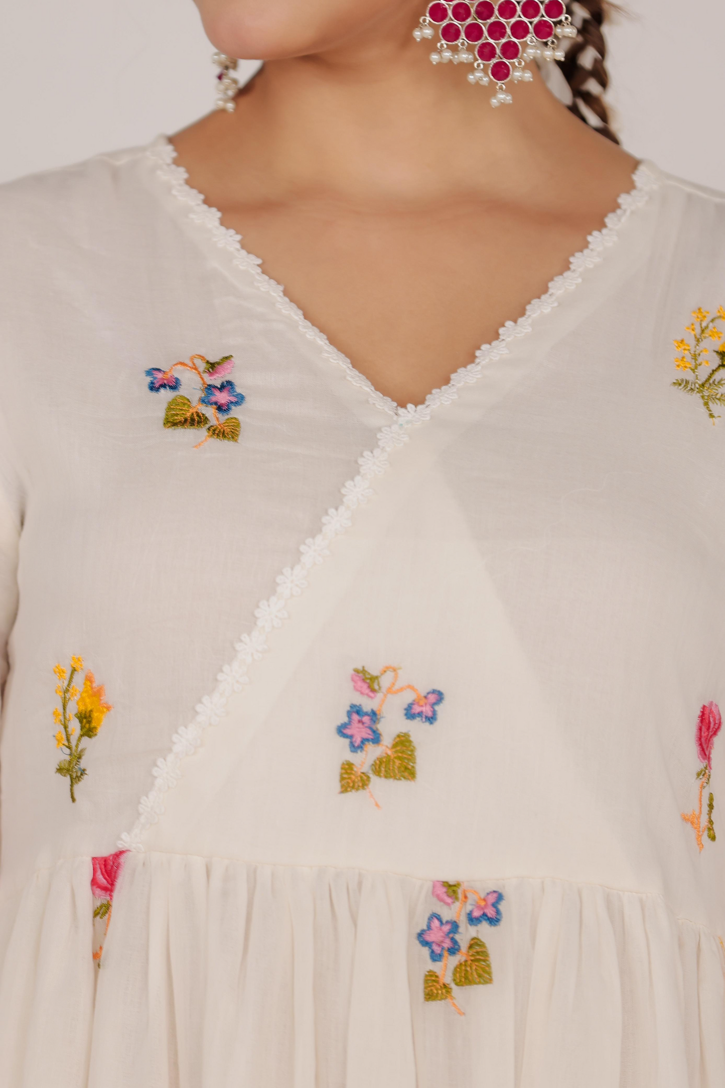 Haldi Special Cotton Embroidered Kurta & Pant