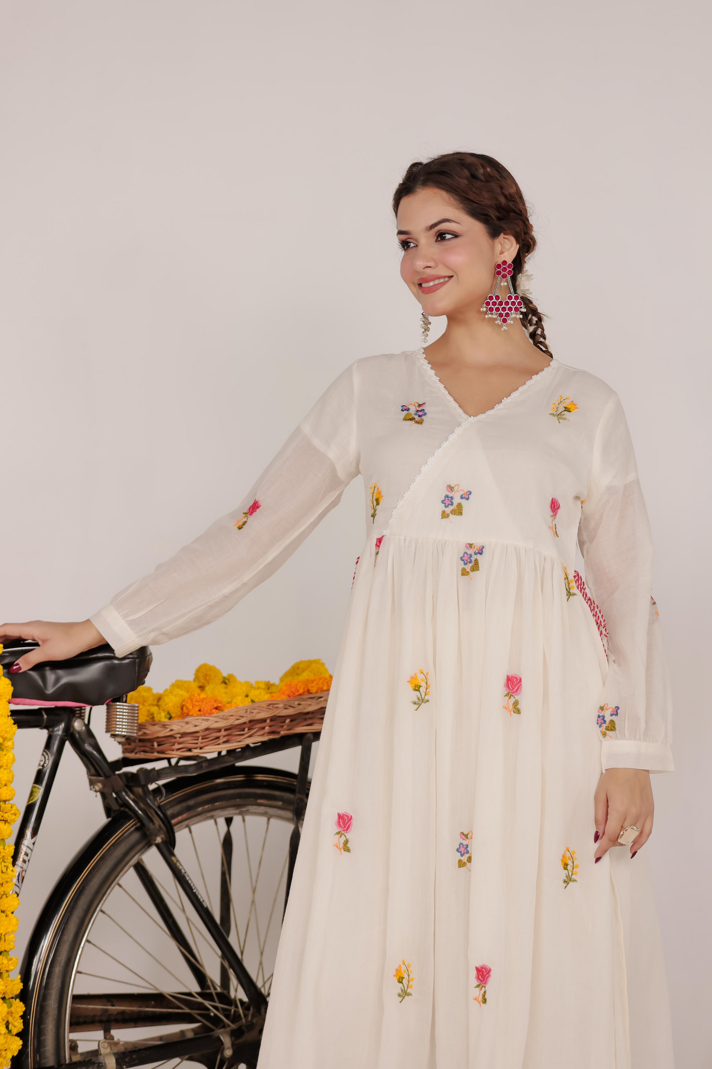 Haldi Special Cotton Embroidered Kurta & Pant