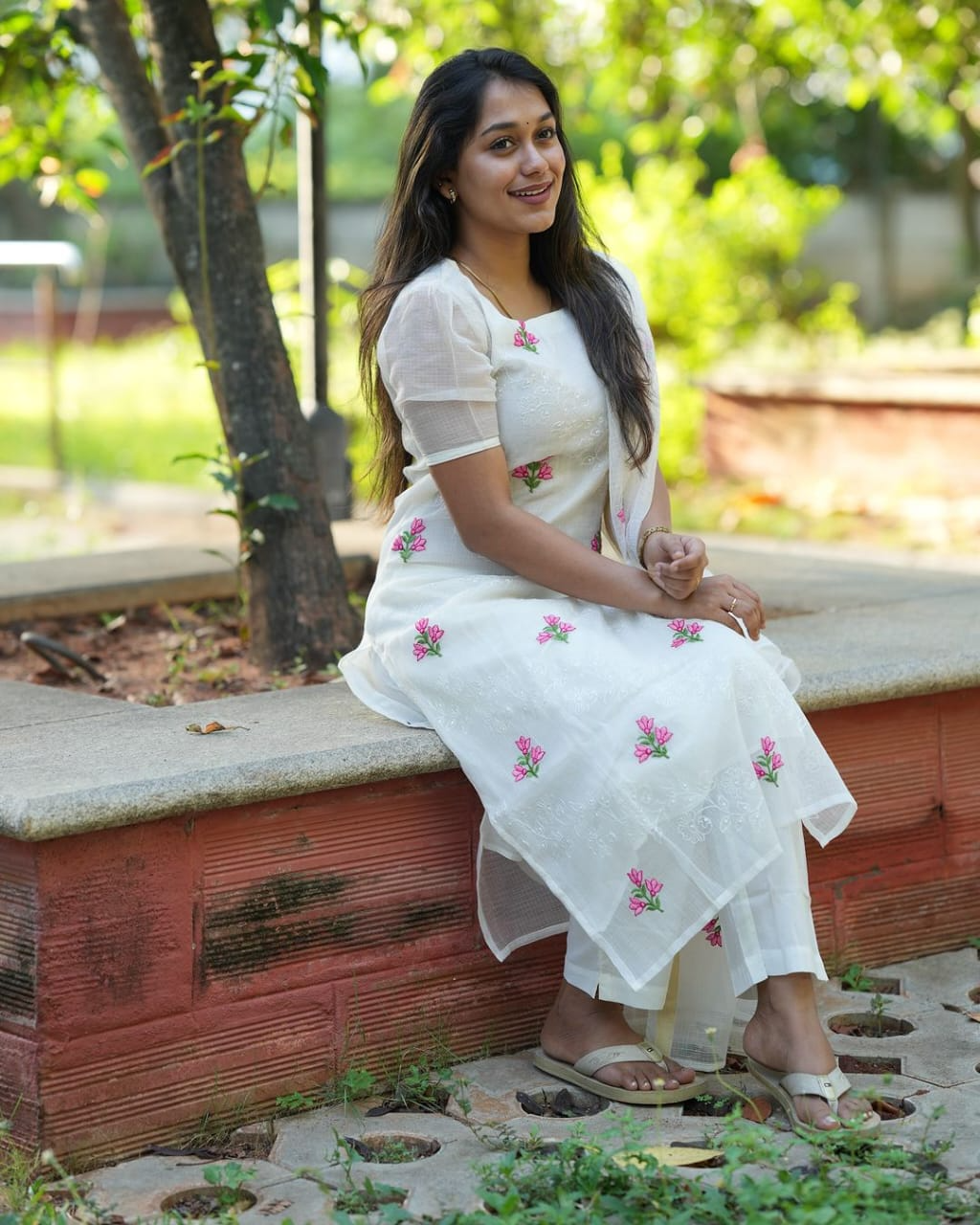 Embroidered Kota Doriya Kurti Pant Dupattta With Soft Cotton Lining
