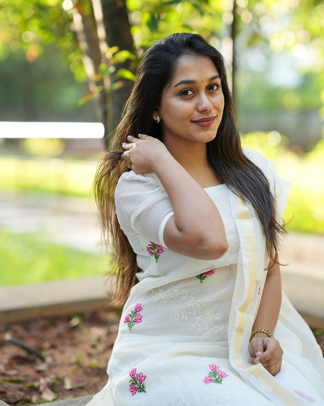 Embroidered Kota Doriya Kurti Pant Dupattta With Soft Cotton Lining