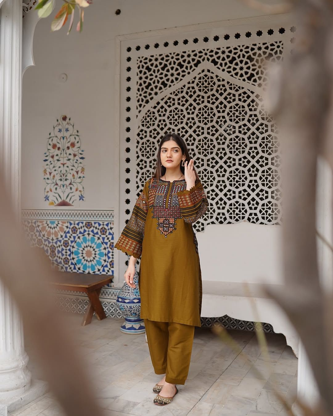 Roman Silk Sequence Embroidered Work Kurta Pant With Dupatta
