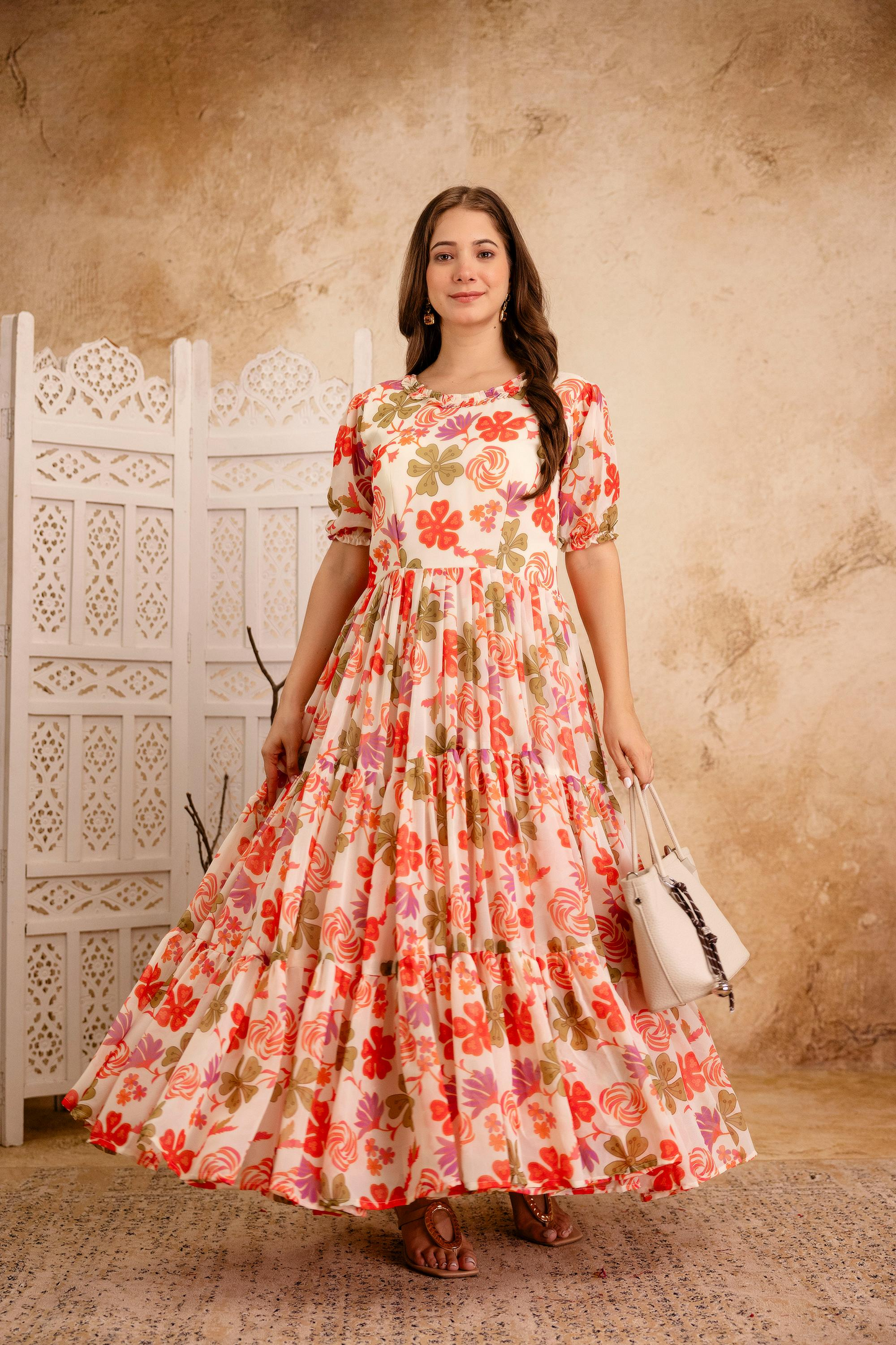 Floral Georgette Printed Maxi Dress