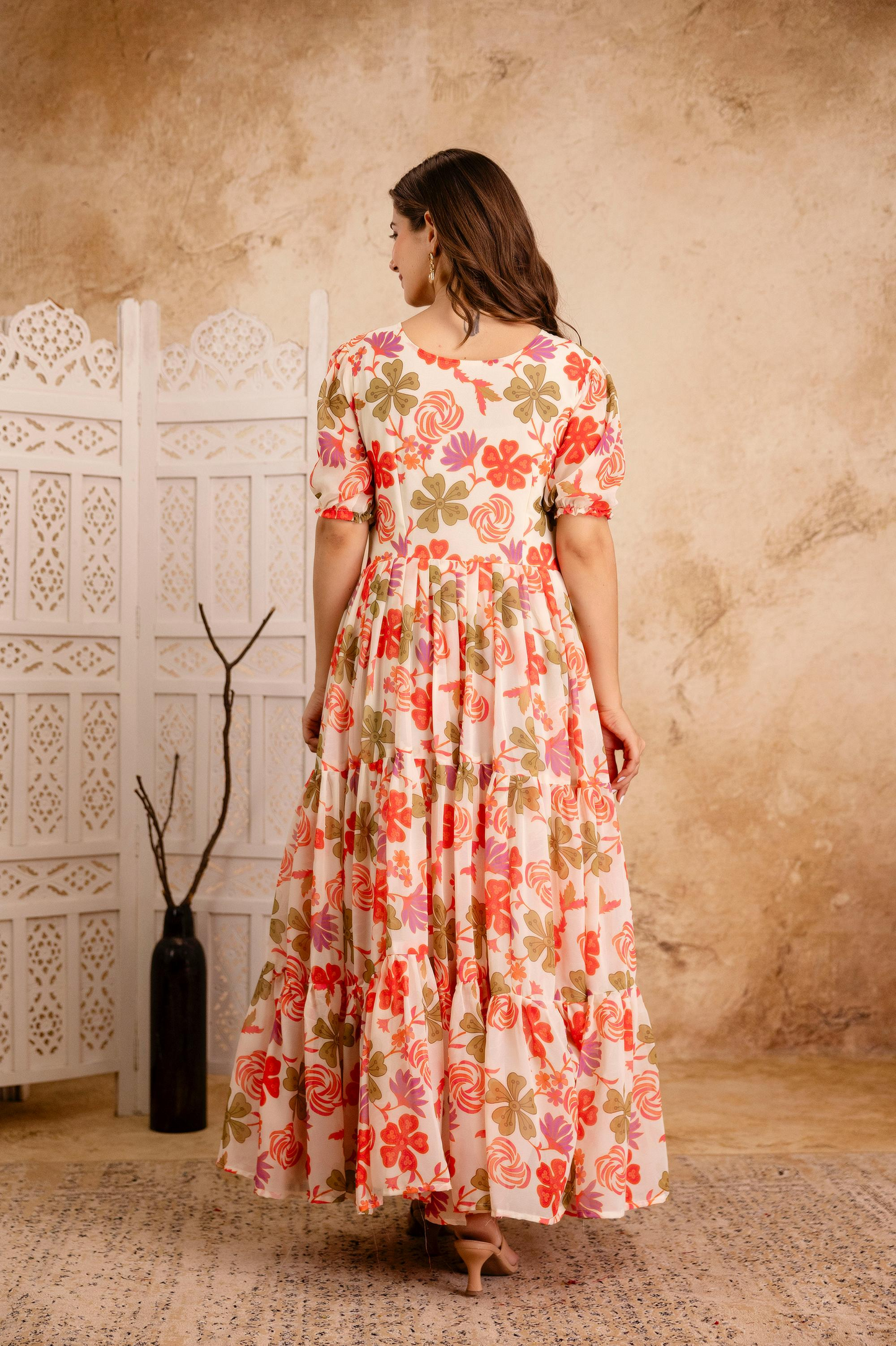 Floral Georgette Printed Maxi Dress