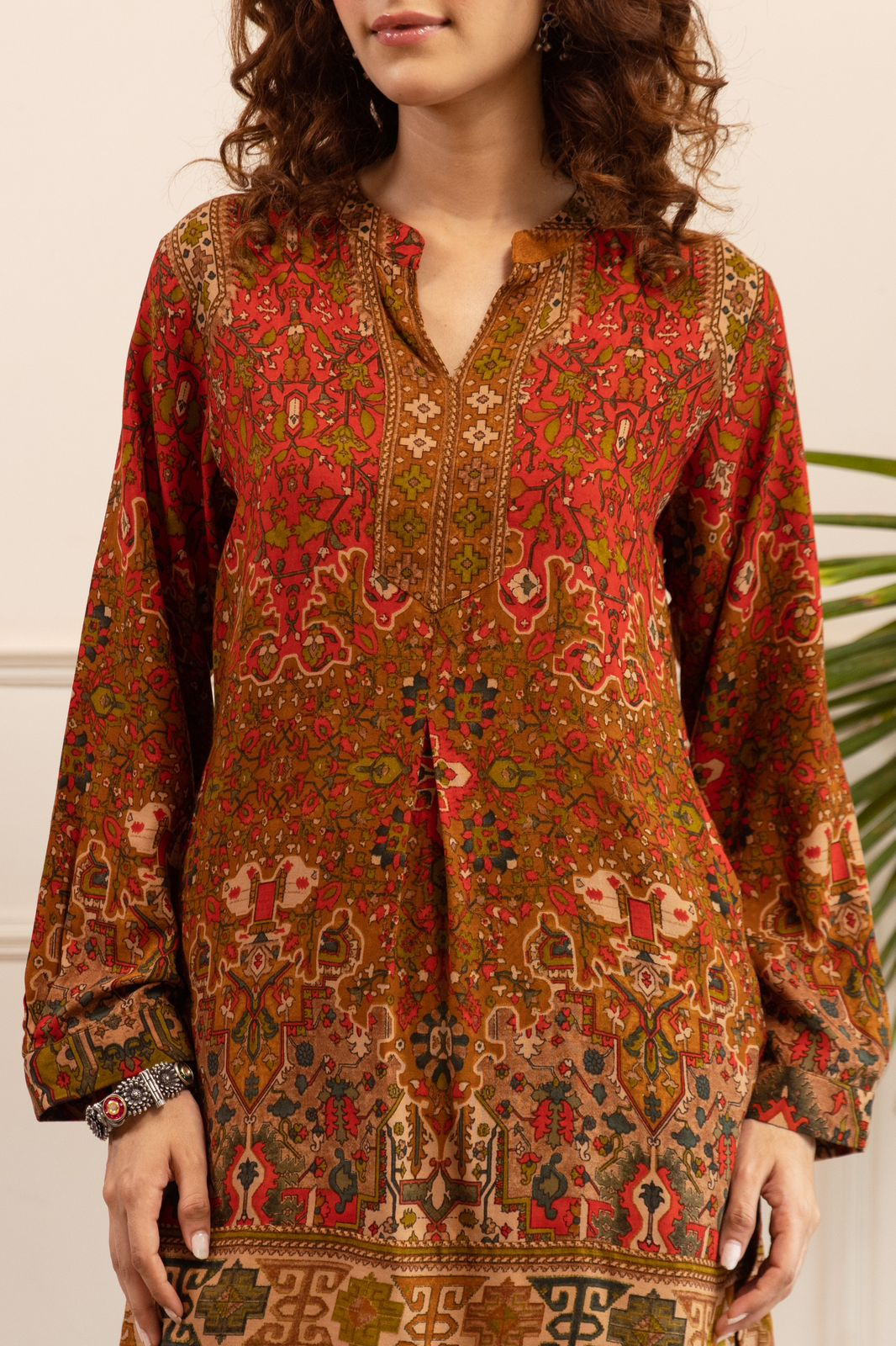 Orange Multi Coloured Cosy Comfy Kurta Palazzo Set