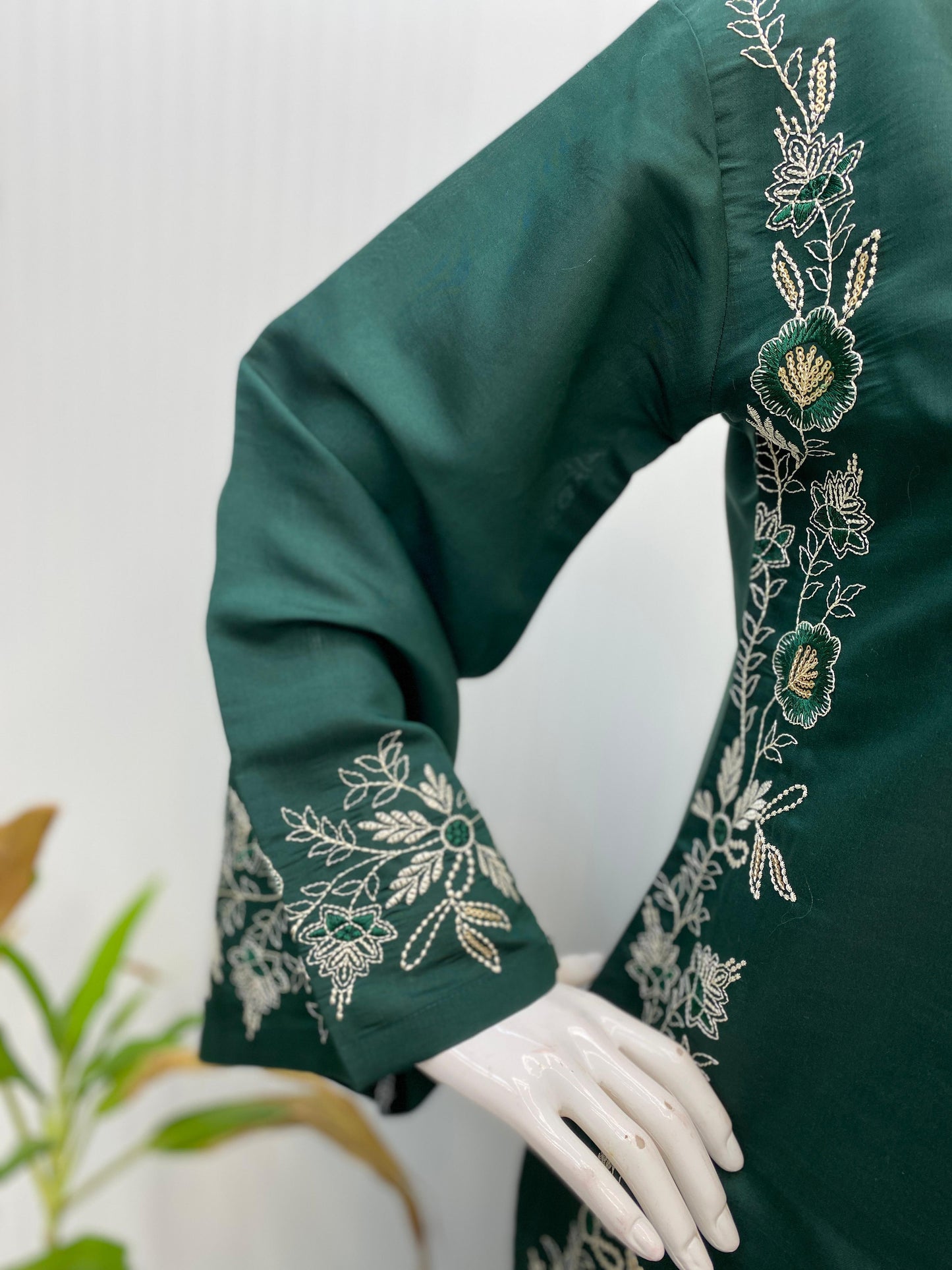 Roman Silk Sequence Embroidered Kurta Suit Set