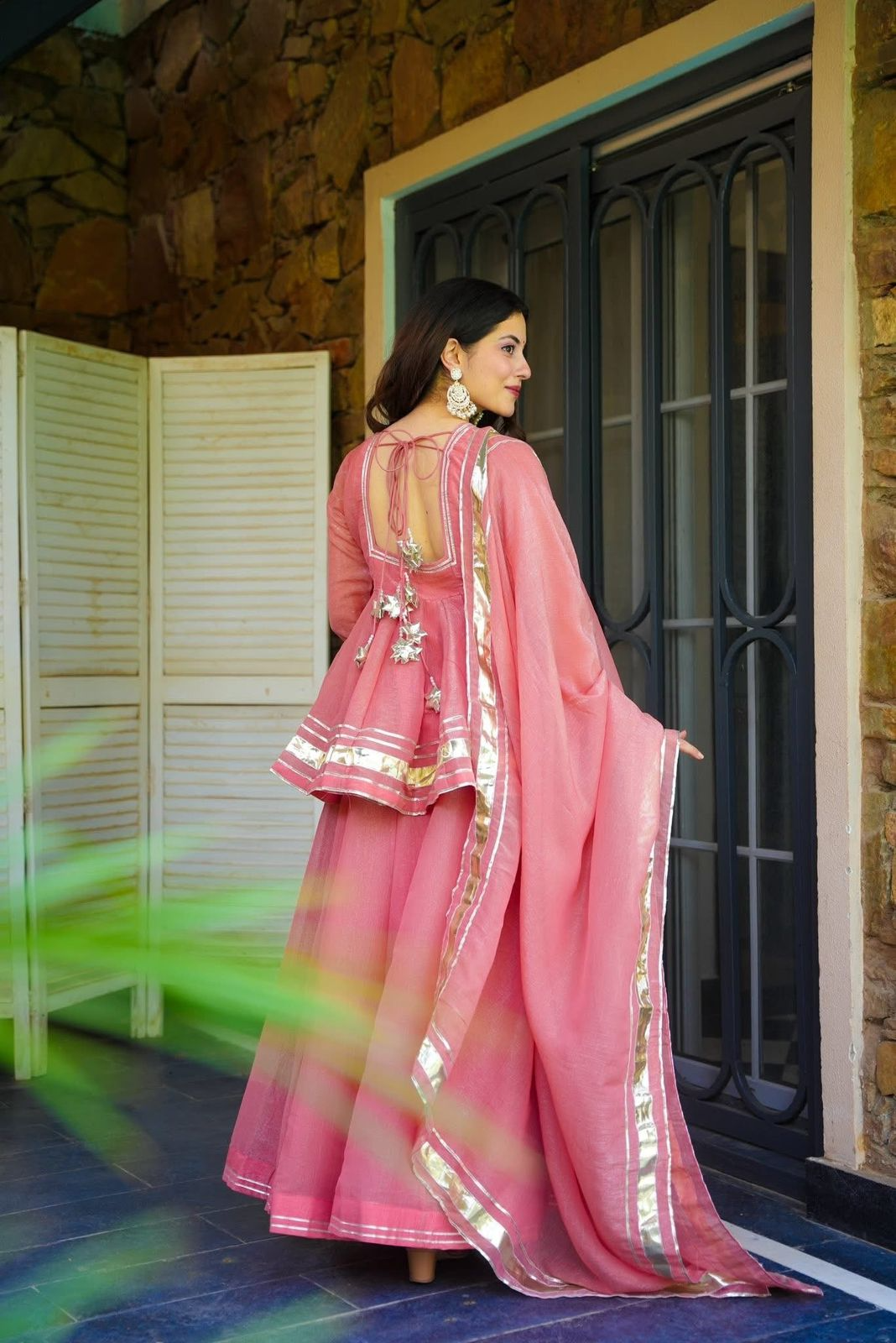 Tabby Organza Shimmering Petal Sharara Suit Set