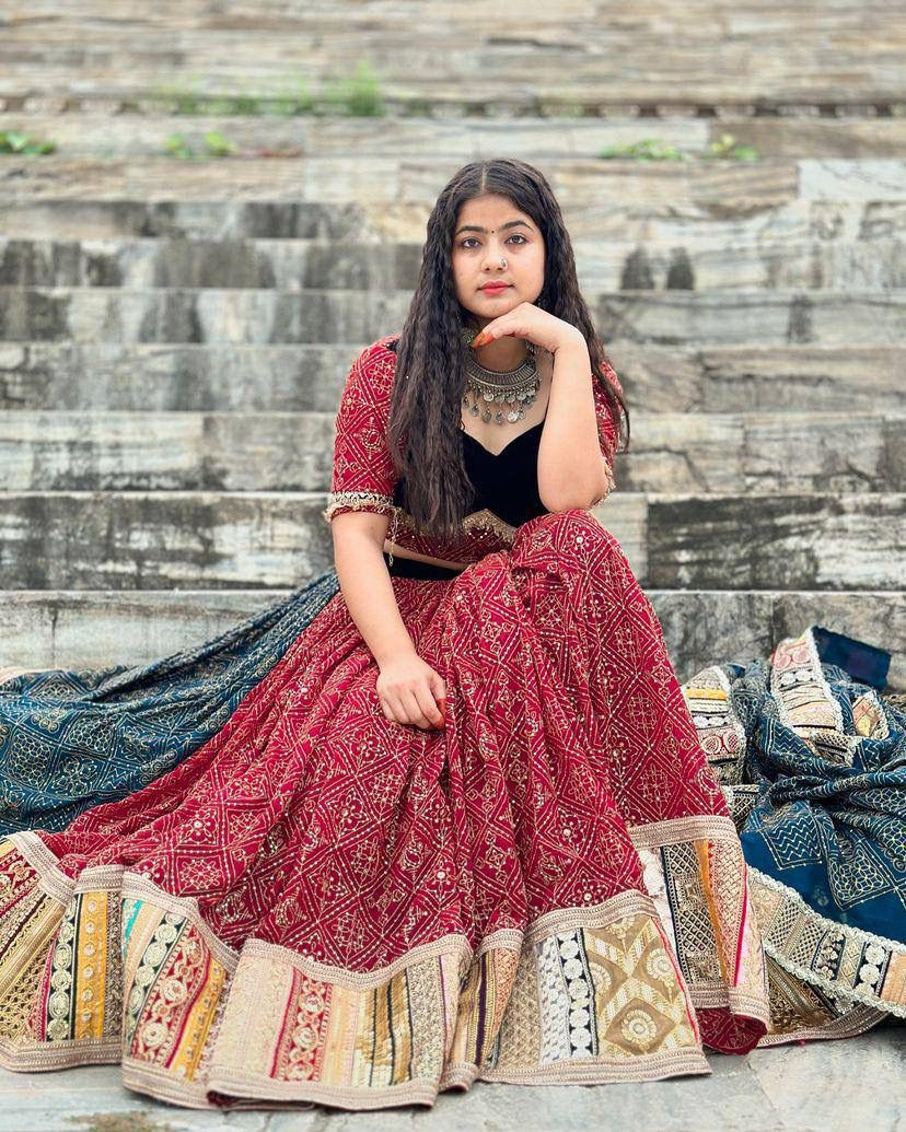 Muslin Cotton Digitally Printed Lehenga Choli & Dupatta