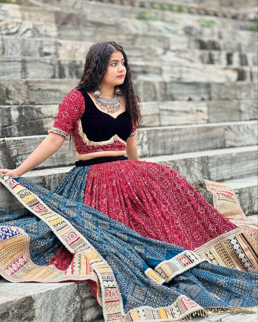 Muslin Cotton Digitally Printed Lehenga Choli & Dupatta