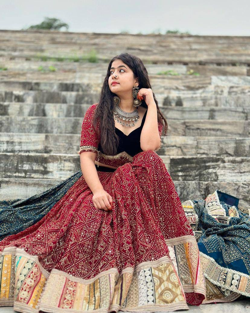 Muslin Cotton Digitally Printed Lehenga Choli & Dupatta