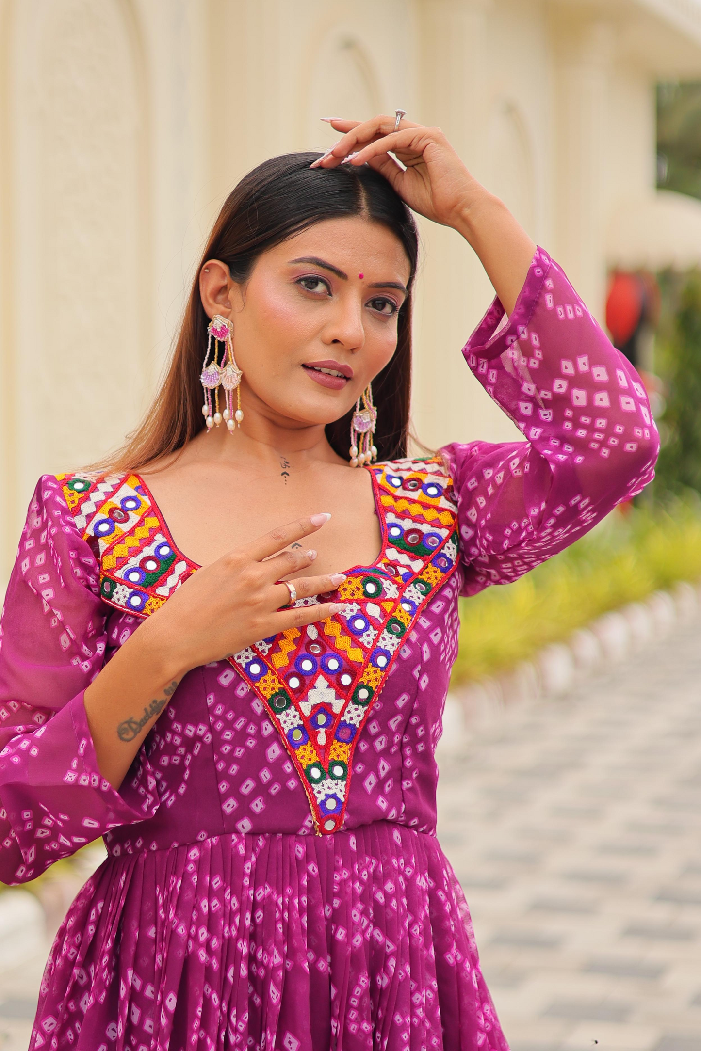 Lavender Gamthi Gown (Customizable)