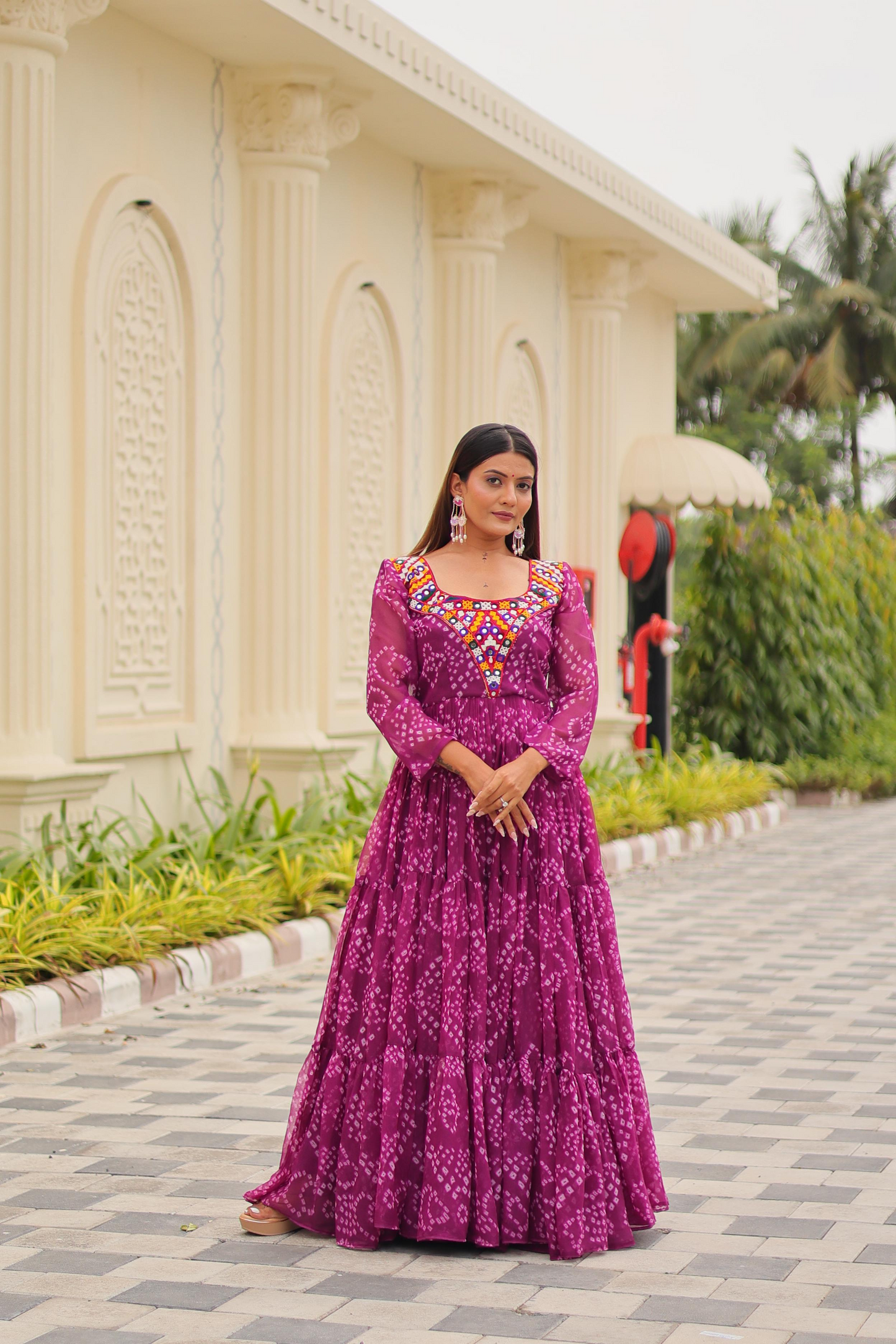 Lavender Gamthi Gown (Customizable)