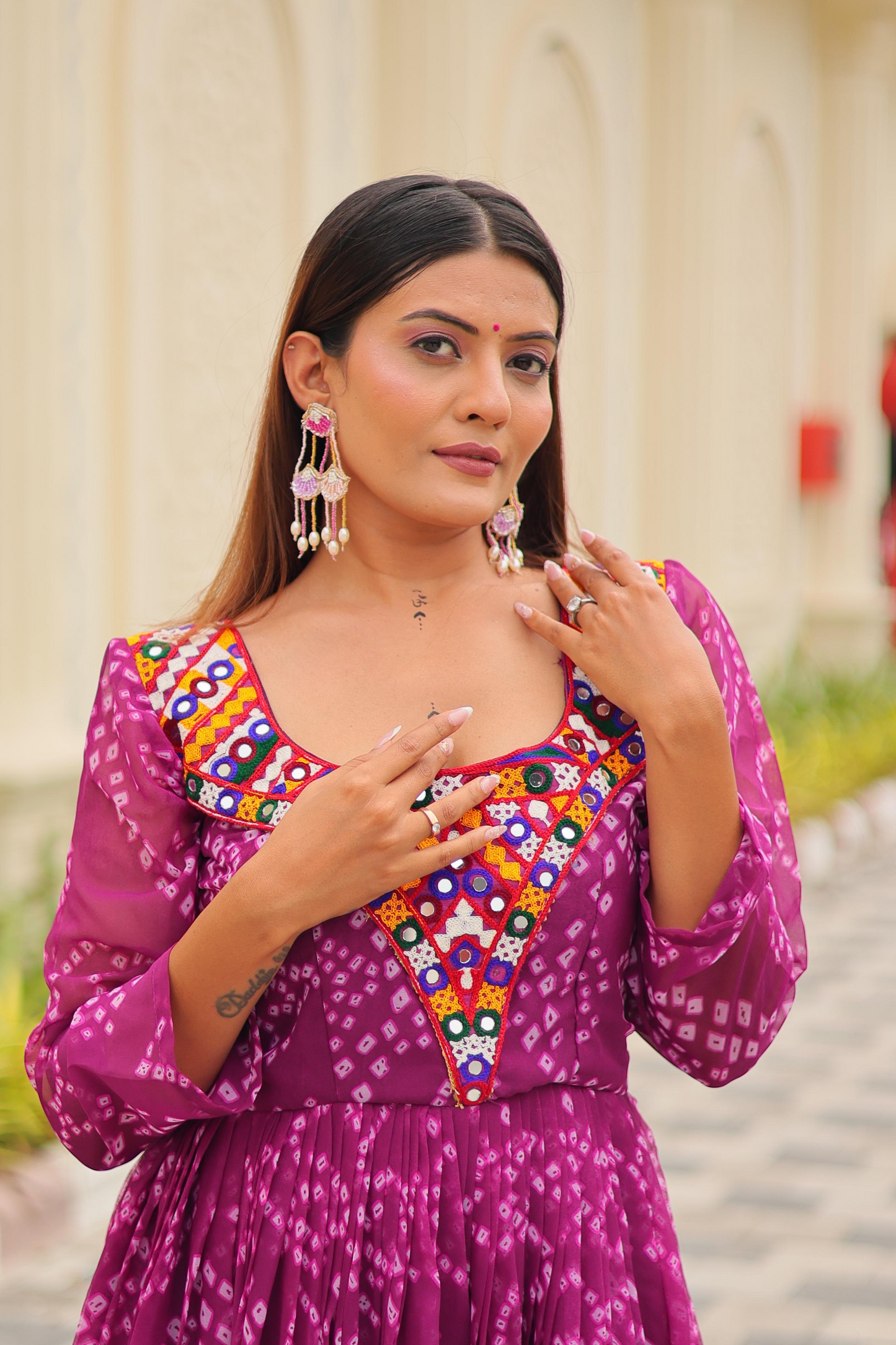 Lavender Gamthi Gown (Customizable)