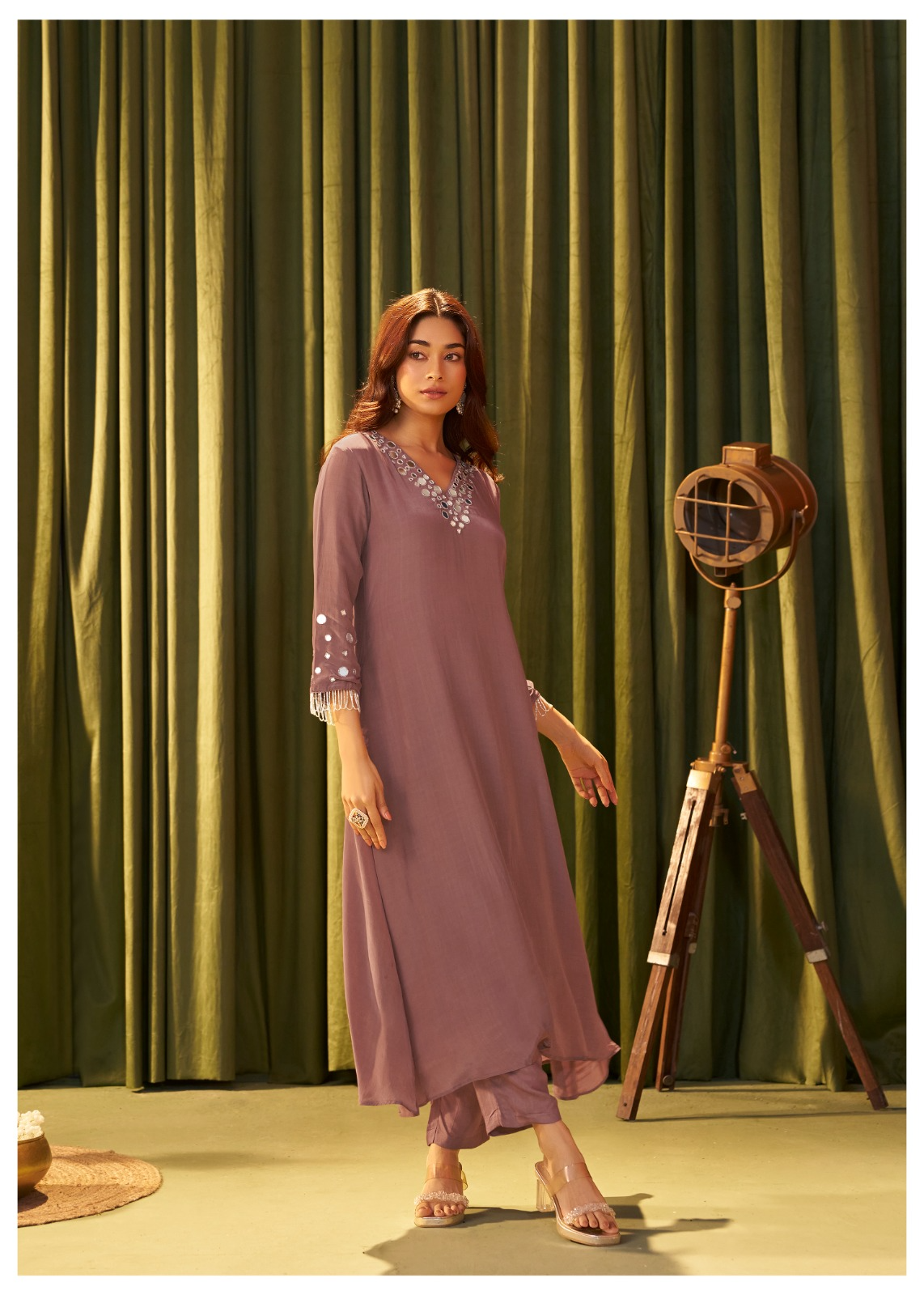 Dusty Rose Festive Suit Set