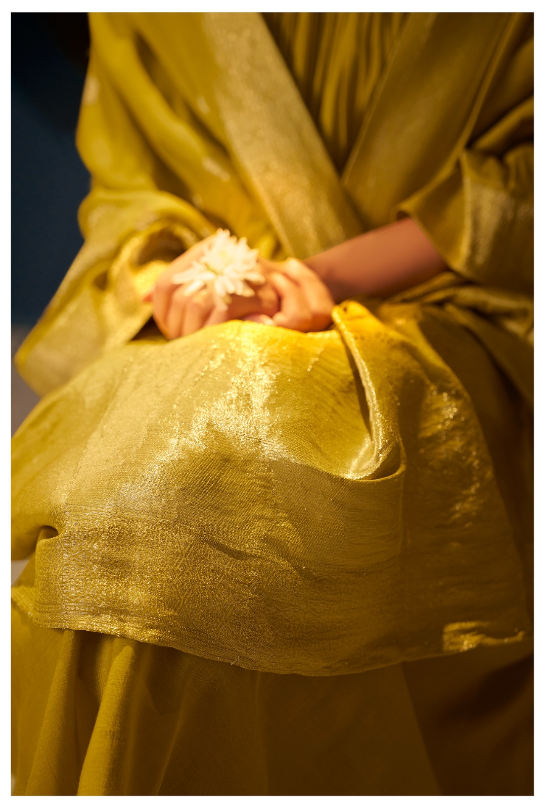 Mustard Chanderi Festive Suit Set