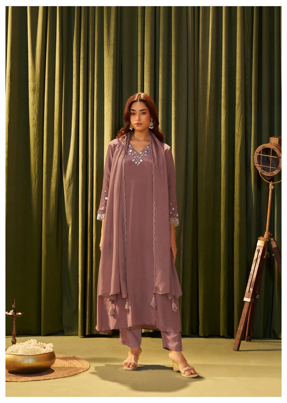 Dusty Rose Festive Suit Set