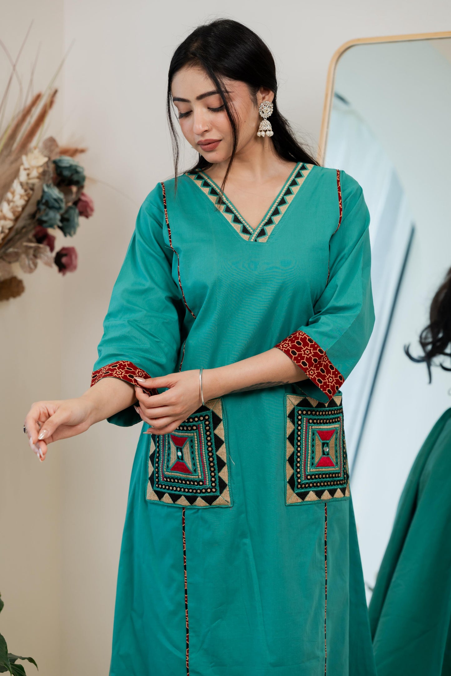 Gamthi Cotton Kurta & Plazzo Set (4 Colors)