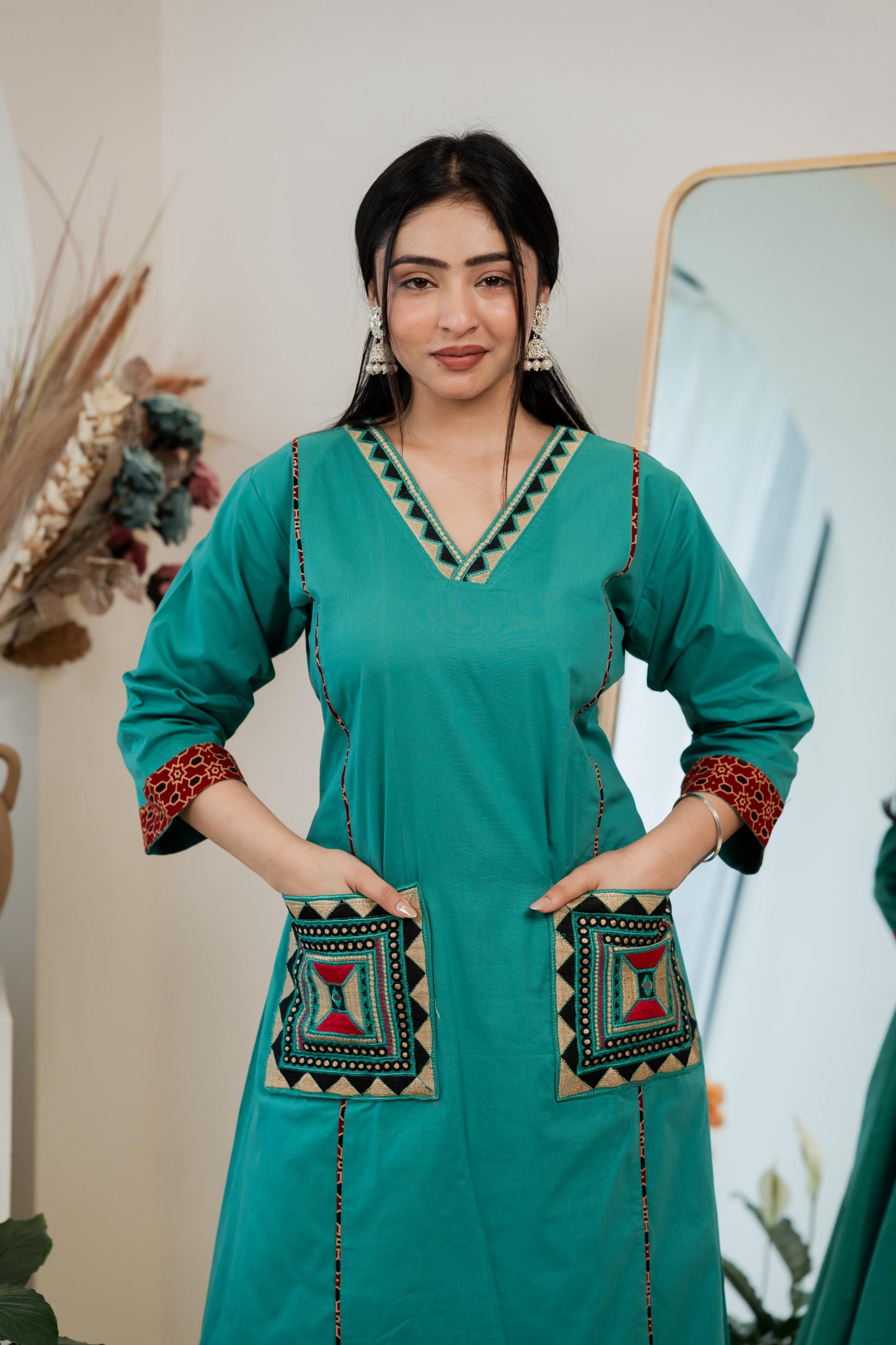 Gamthi Cotton Kurta & Plazzo Set (4 Colors)