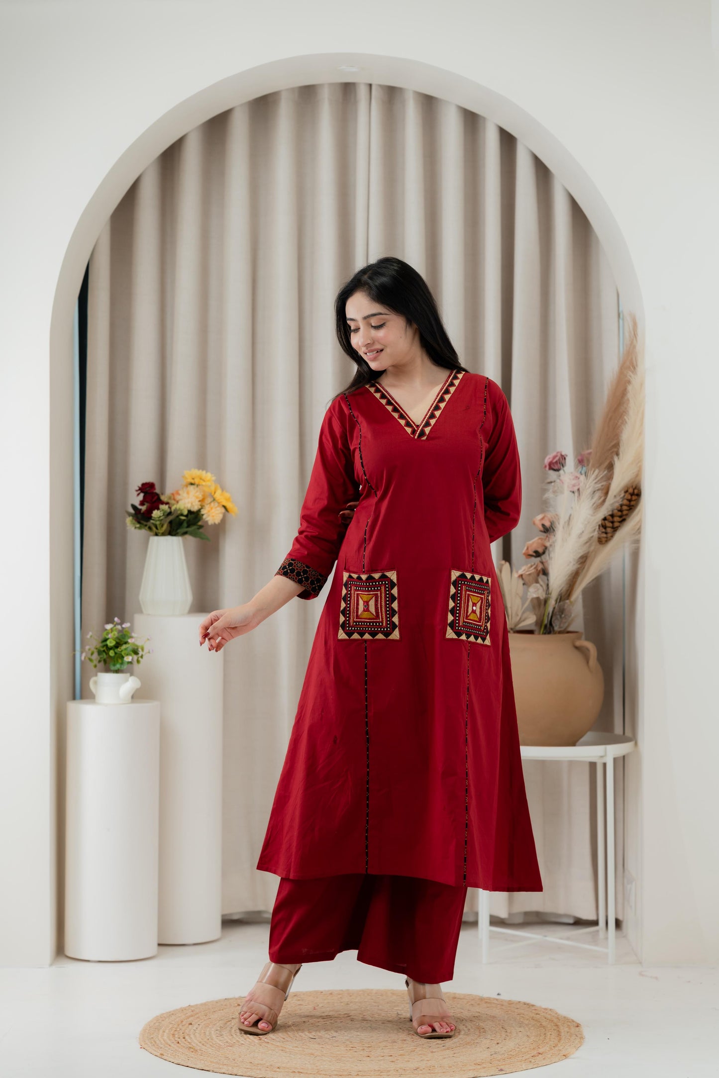Gamthi Cotton Kurta & Plazzo Set (4 Colors)