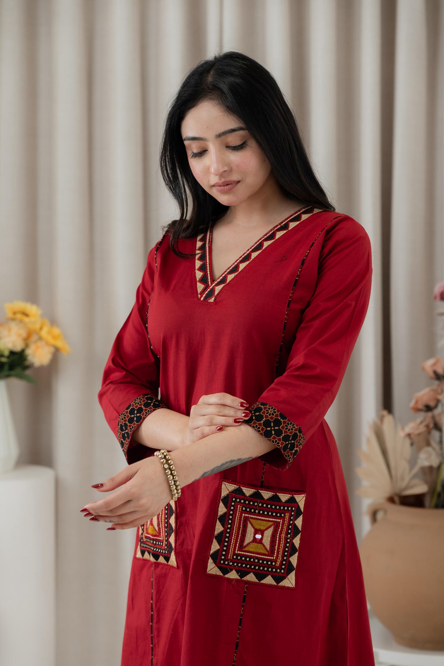 Gamthi Cotton Kurta & Plazzo Set (4 Colors)