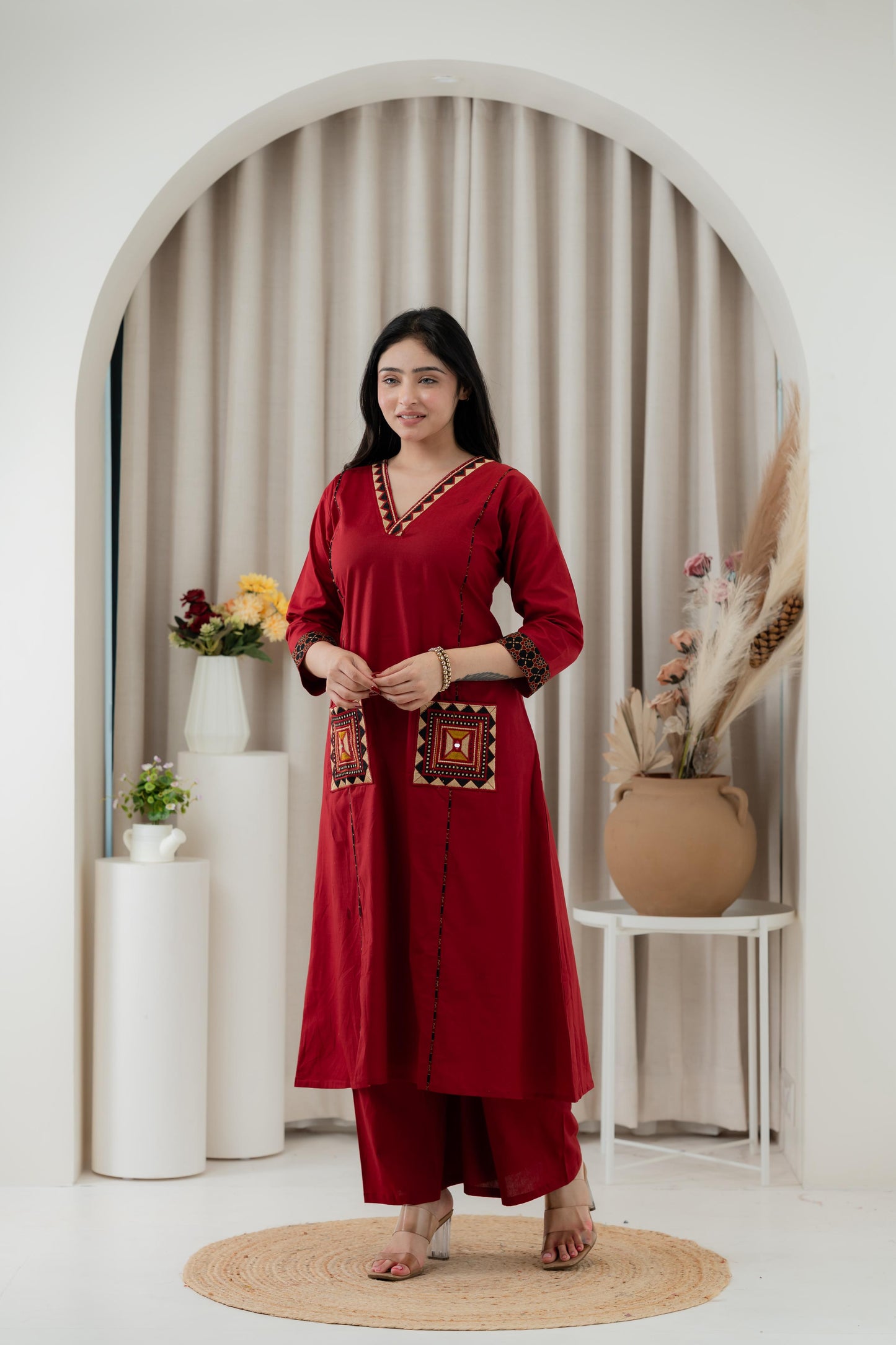 Gamthi Cotton Kurta & Plazzo Set (4 Colors)
