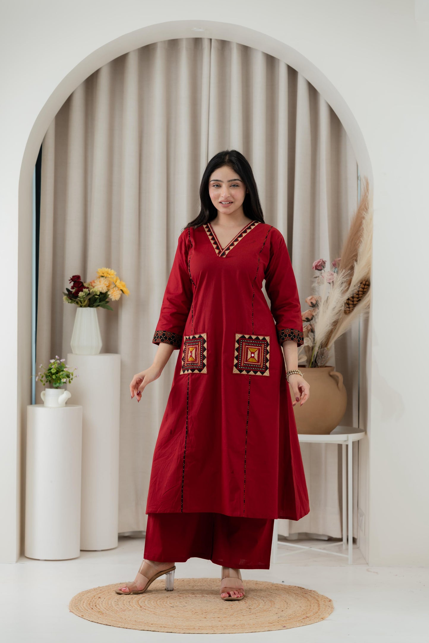 Gamthi Cotton Kurta & Plazzo Set (4 Colors)
