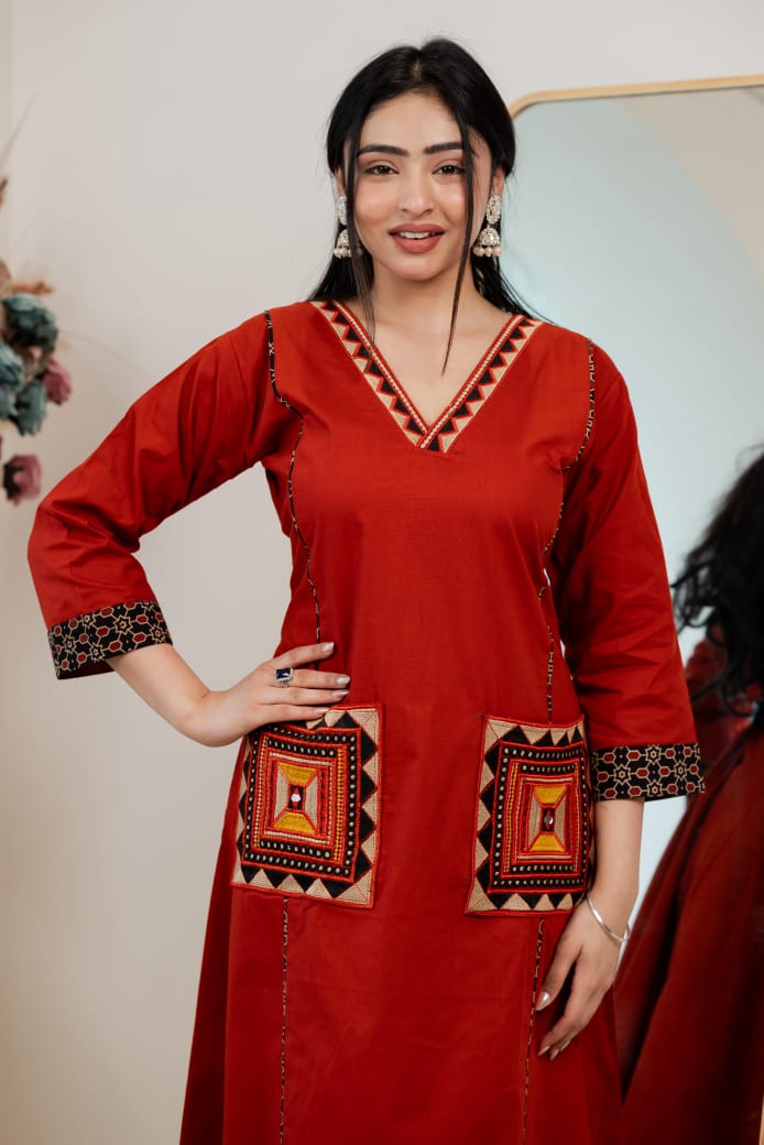 Gamthi Cotton Kurta & Plazzo Set (4 Colors)