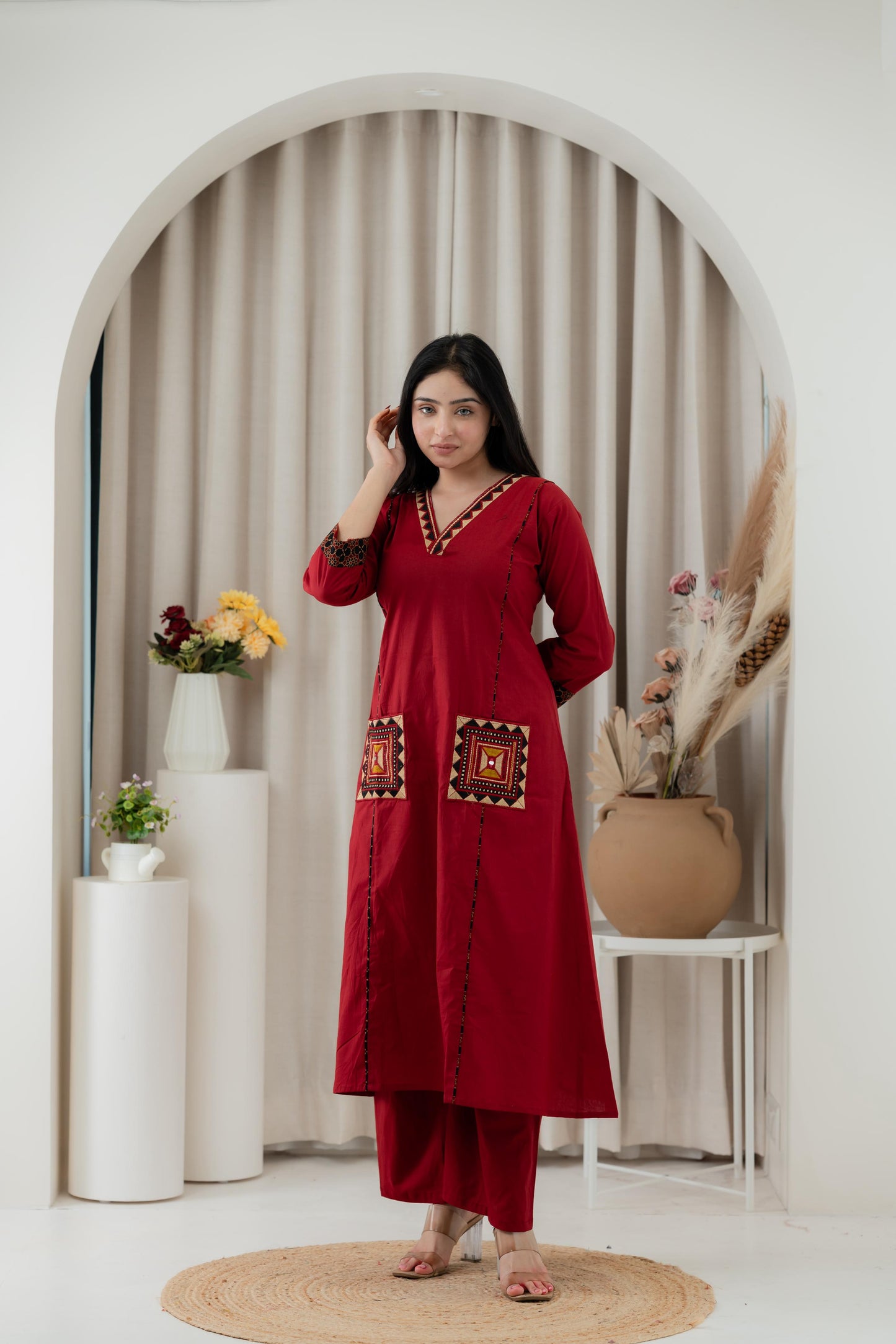 Gamthi Cotton Kurta & Plazzo Set (4 Colors)