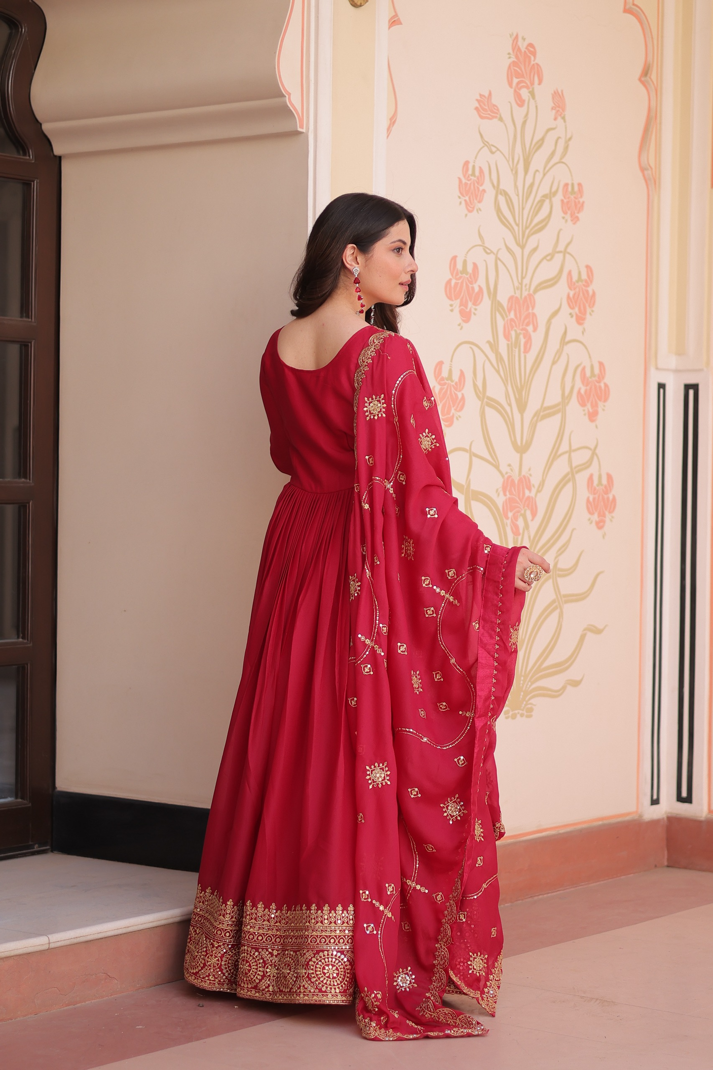 Rani Embroidered Georgette Gown