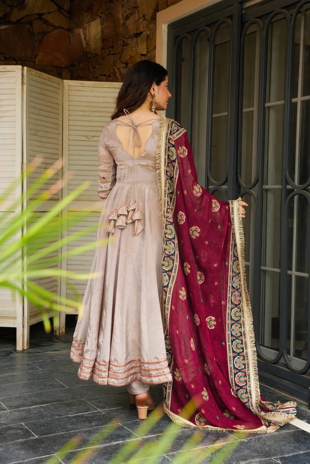 Petal Festive Gown With Sequence Embroidered Dupatta
