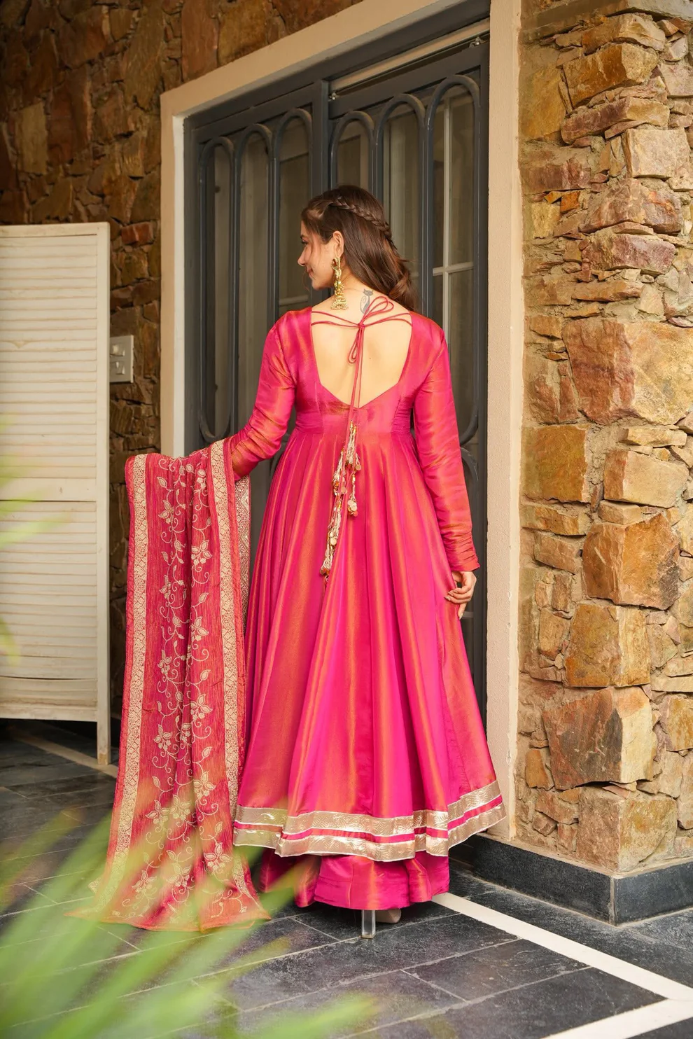 Sindoora Cosmos Embroidered Gown