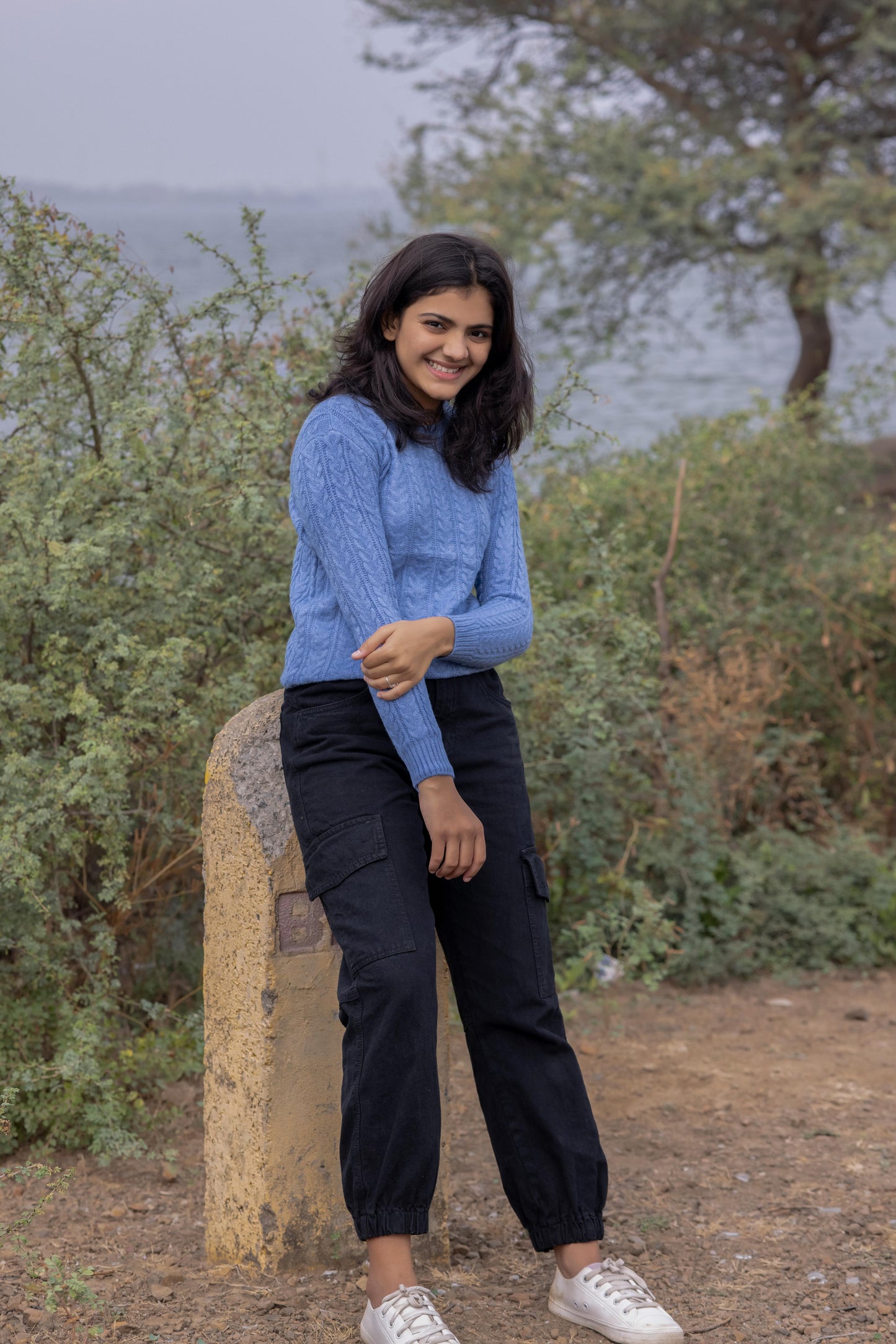 Bright Blue Pull Over