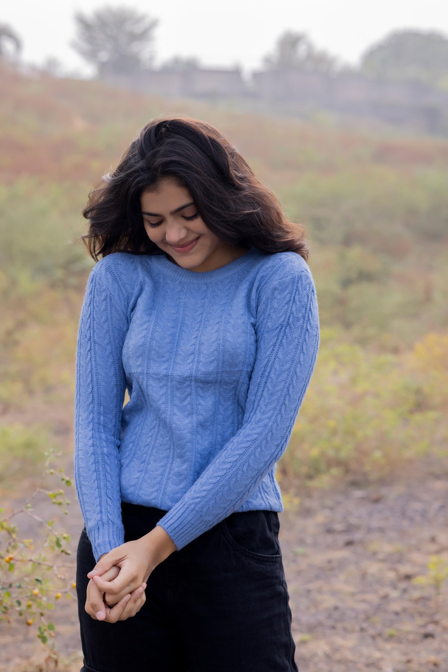 Bright Blue Pull Over