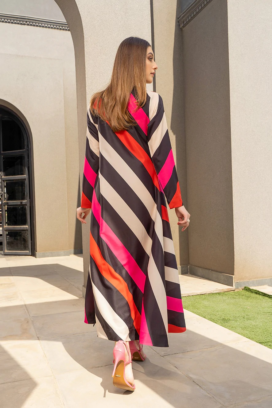 Striped Korean Maxi Dress