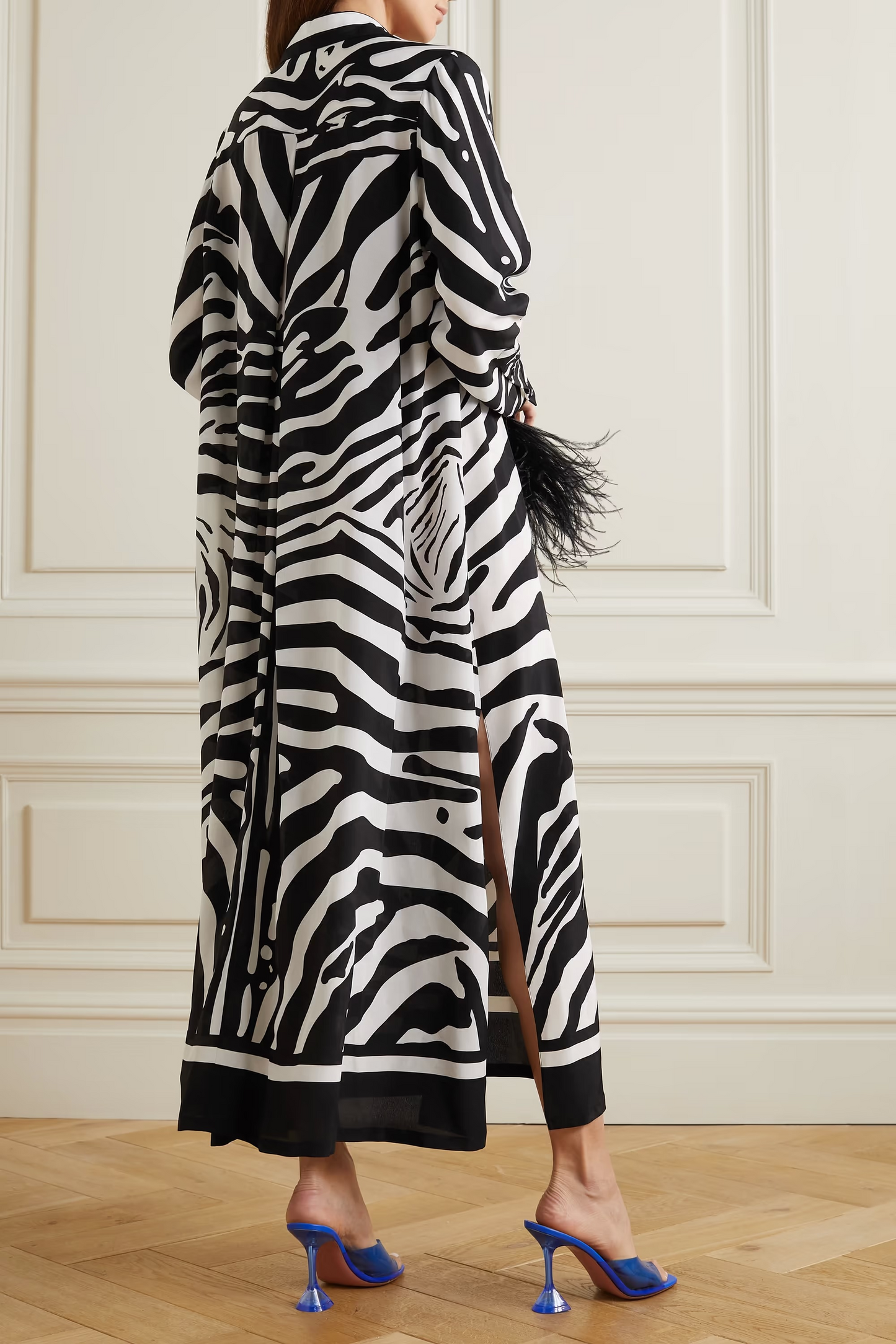 Zebra Print Shirt Dress