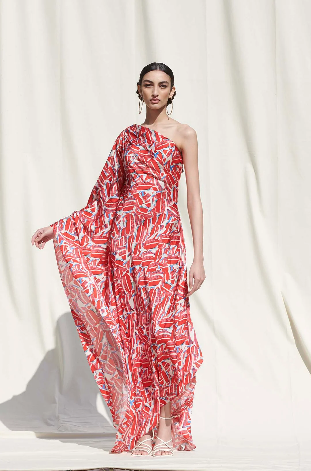 One Shoulder Kaftan Dress