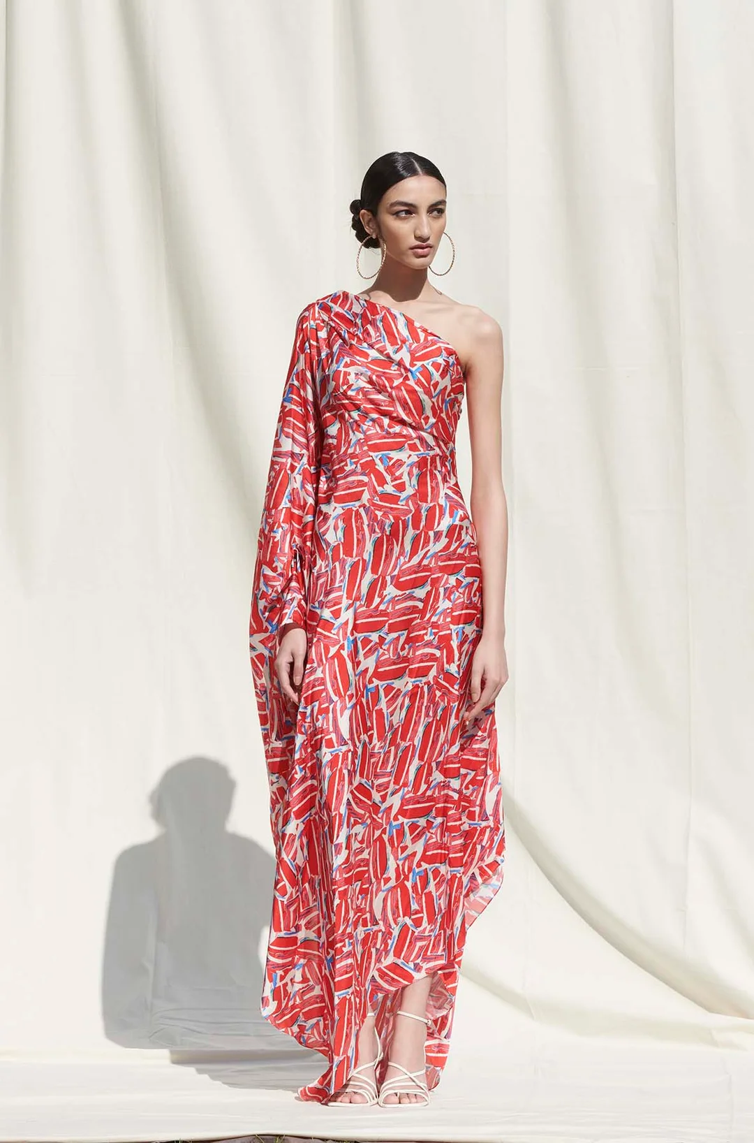 One Shoulder Kaftan Dress