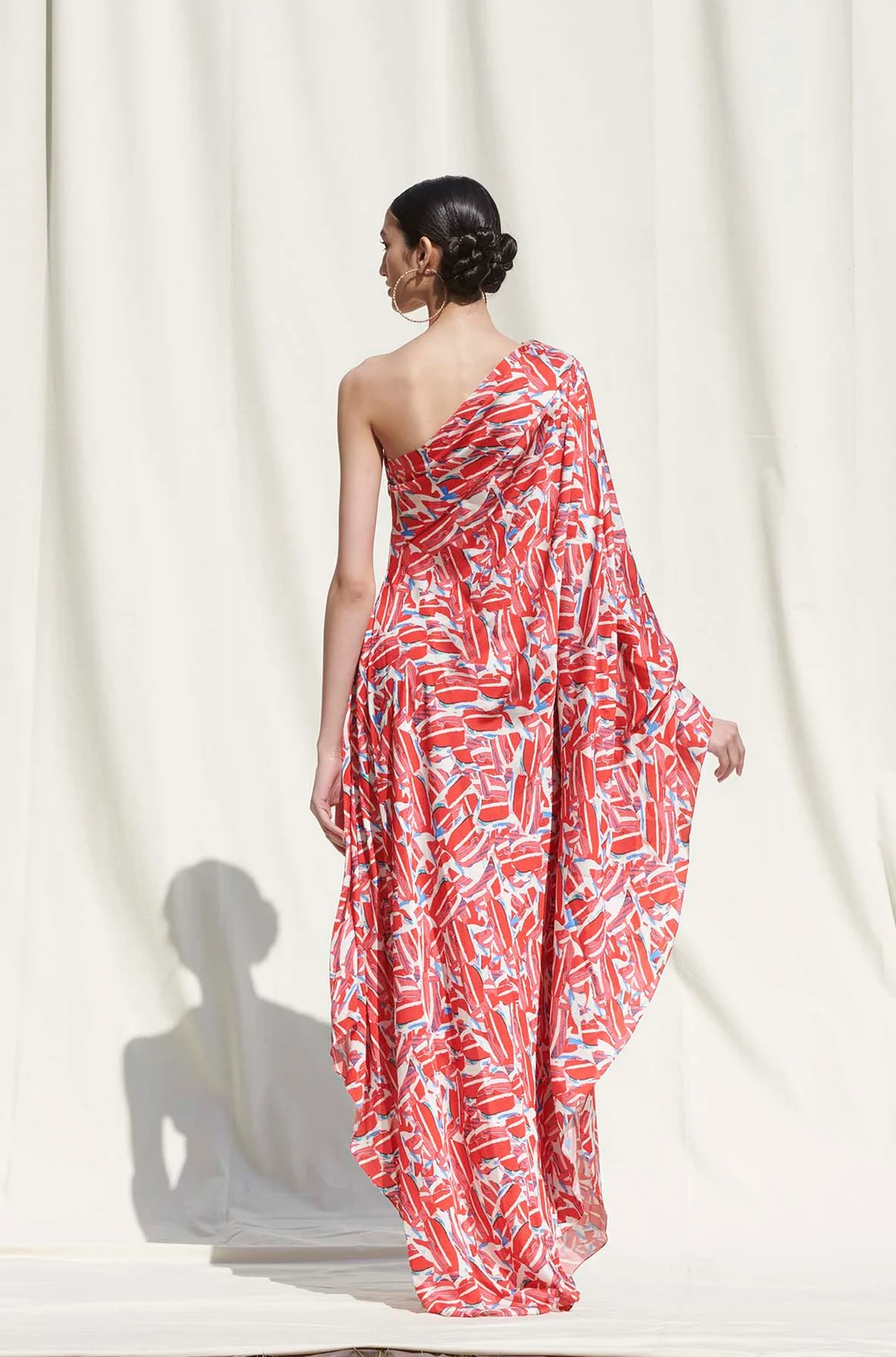 One Shoulder Kaftan Dress