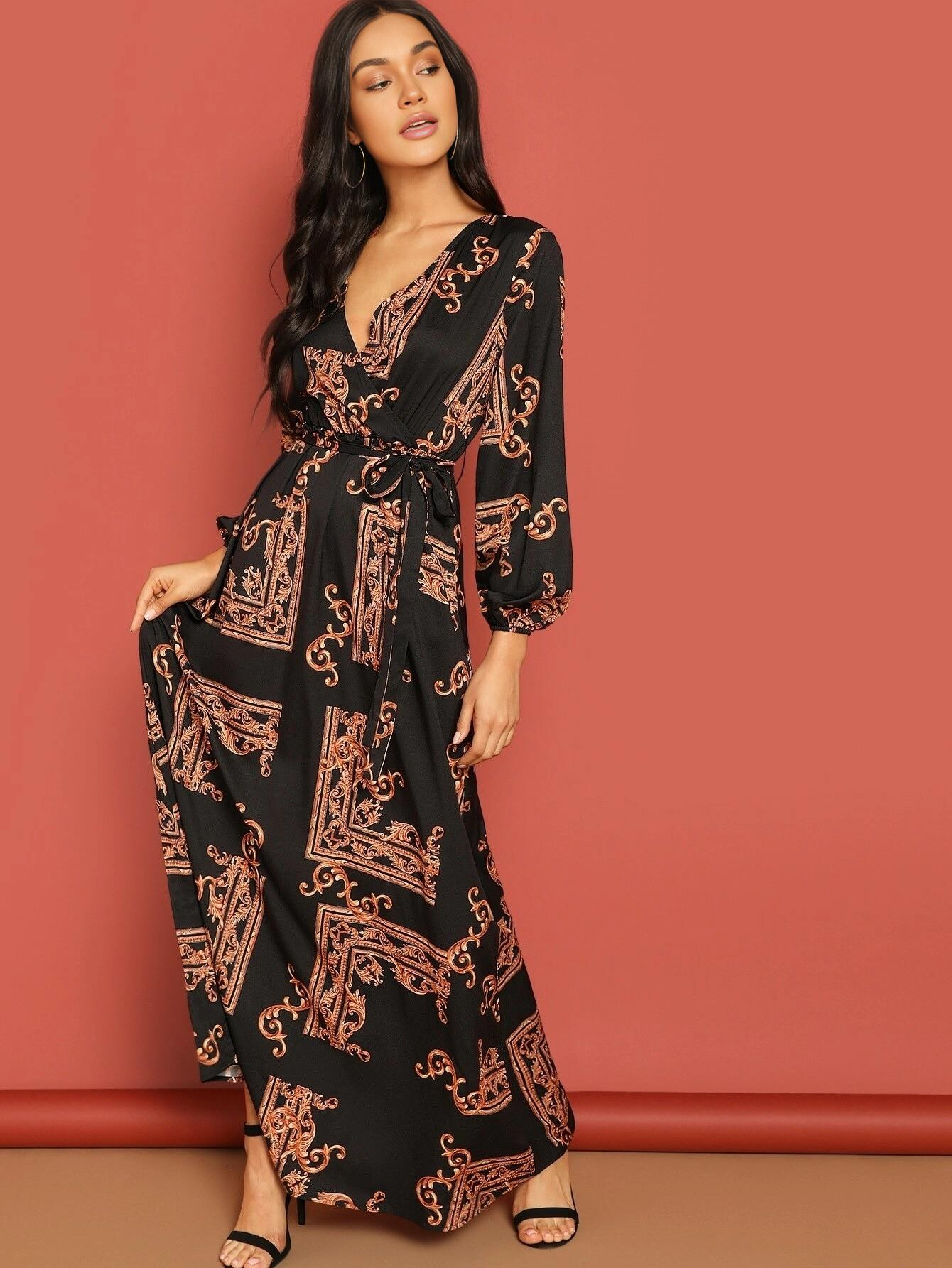 Linen Abstract Printed Maxi Dress (2 Shades)