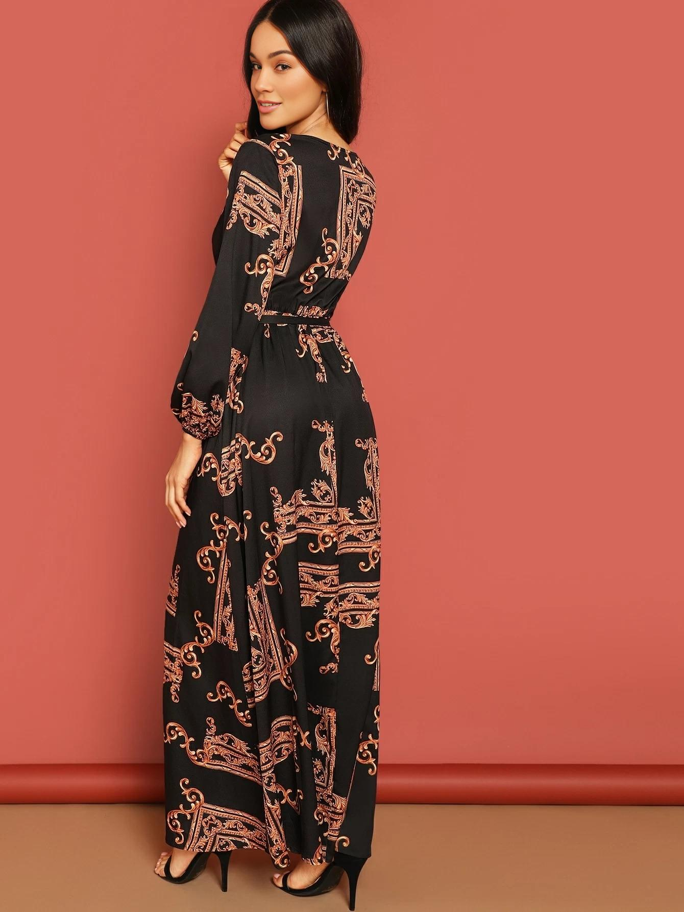 Linen Abstract Printed Maxi Dress (2 Shades)