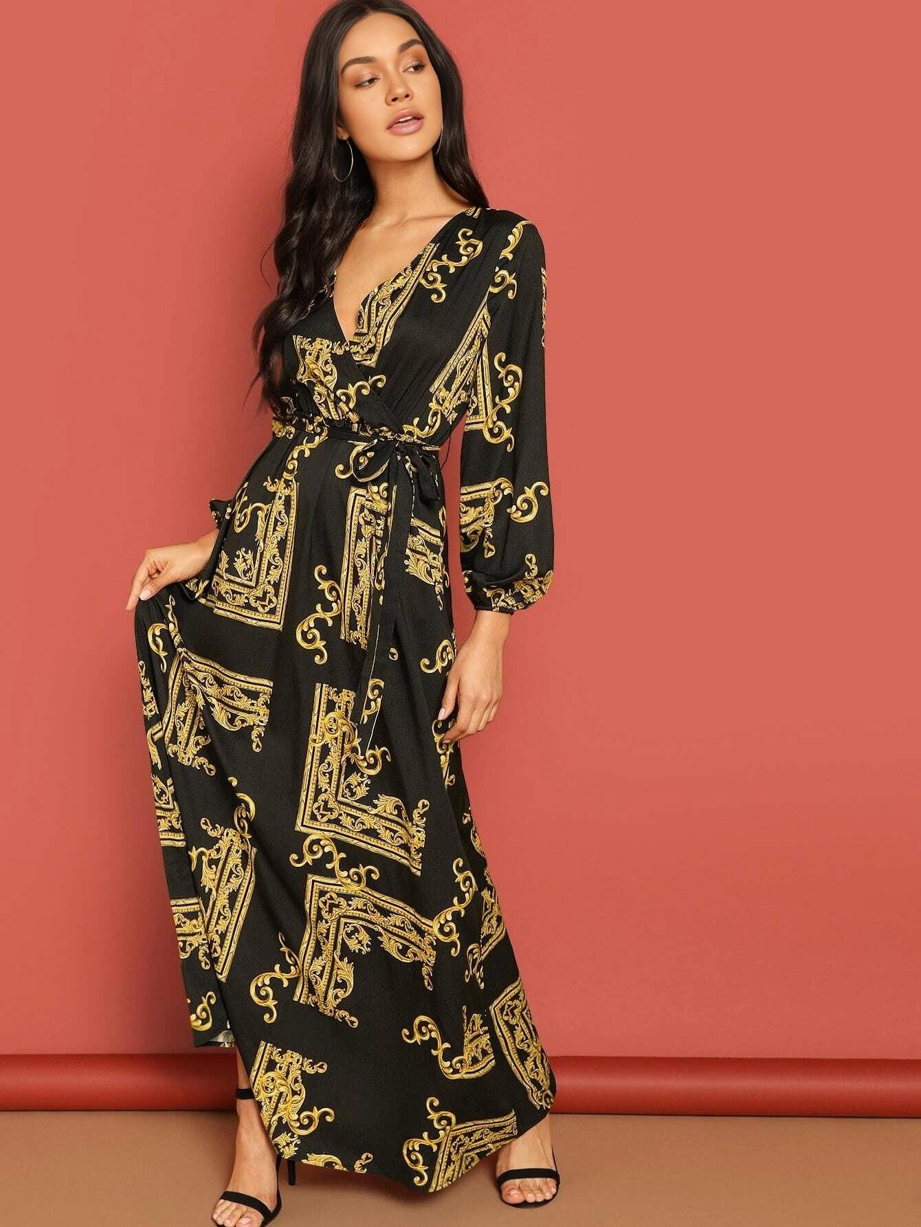 Linen Abstract Printed Maxi Dress (2 Shades)