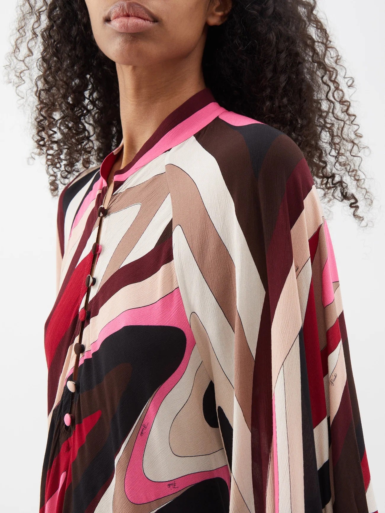 Flared Sleeves Printed Maxi Dress