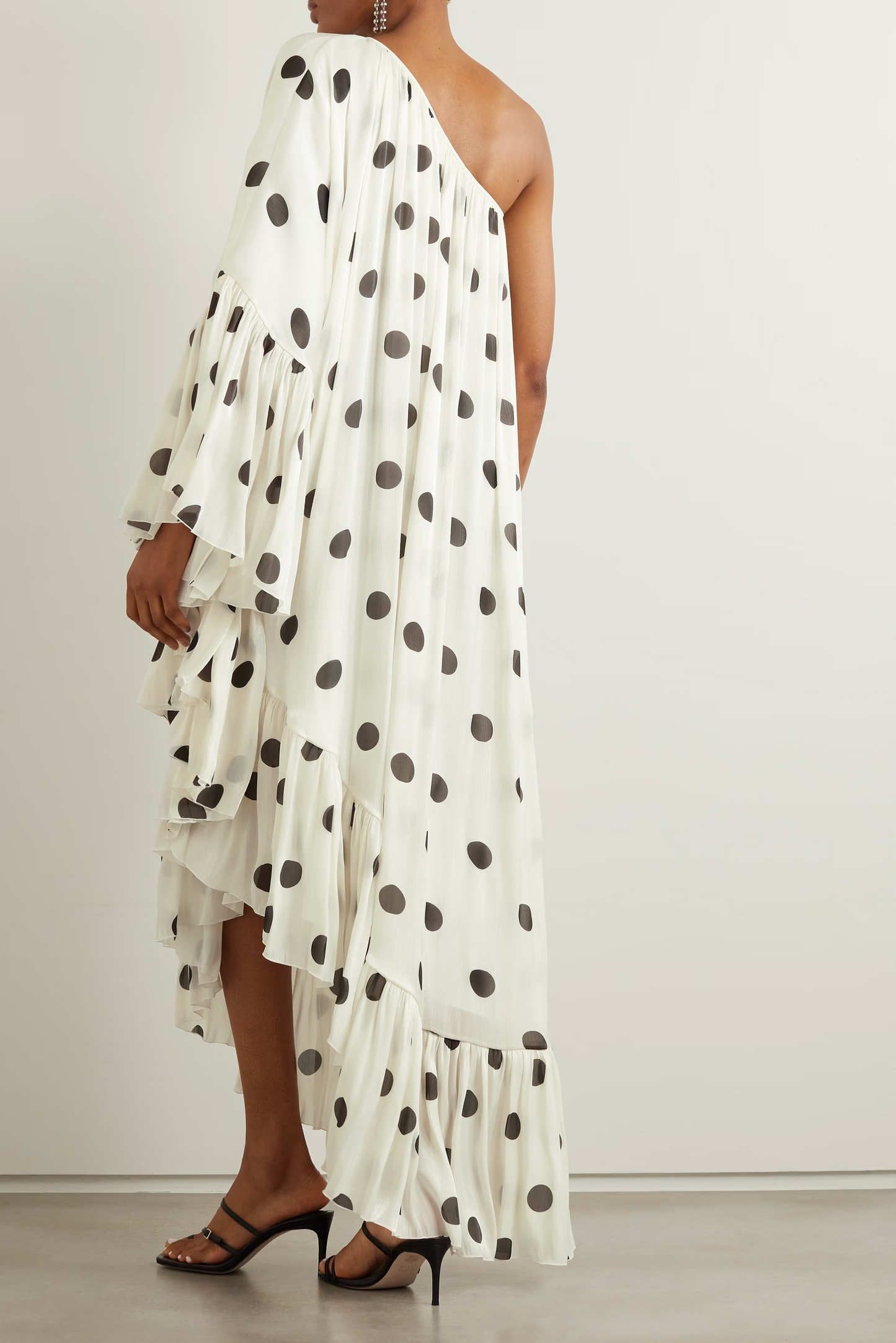 Polka Dot One Shoulder Dress